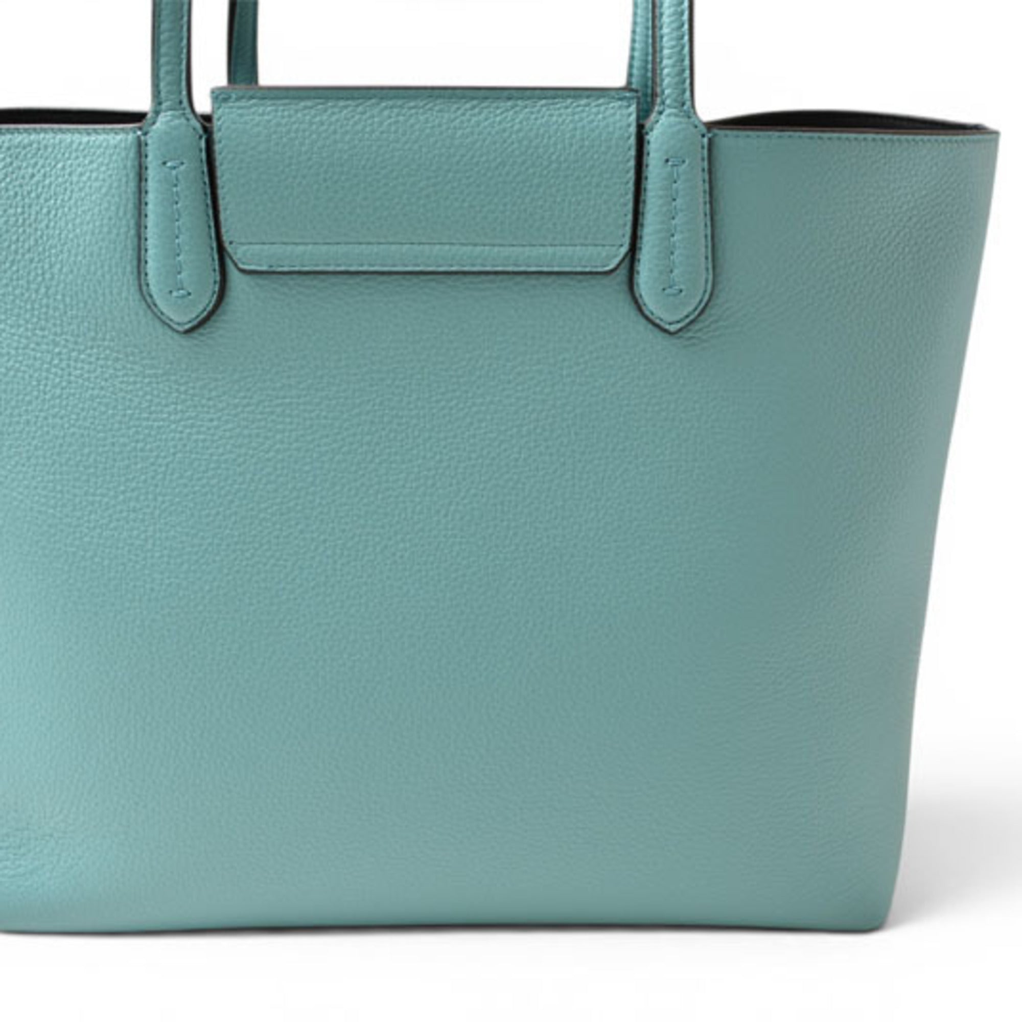 Salvatore Ferragamo Light Blue Leather Pouch Tote Bag (Pre-Owned)
