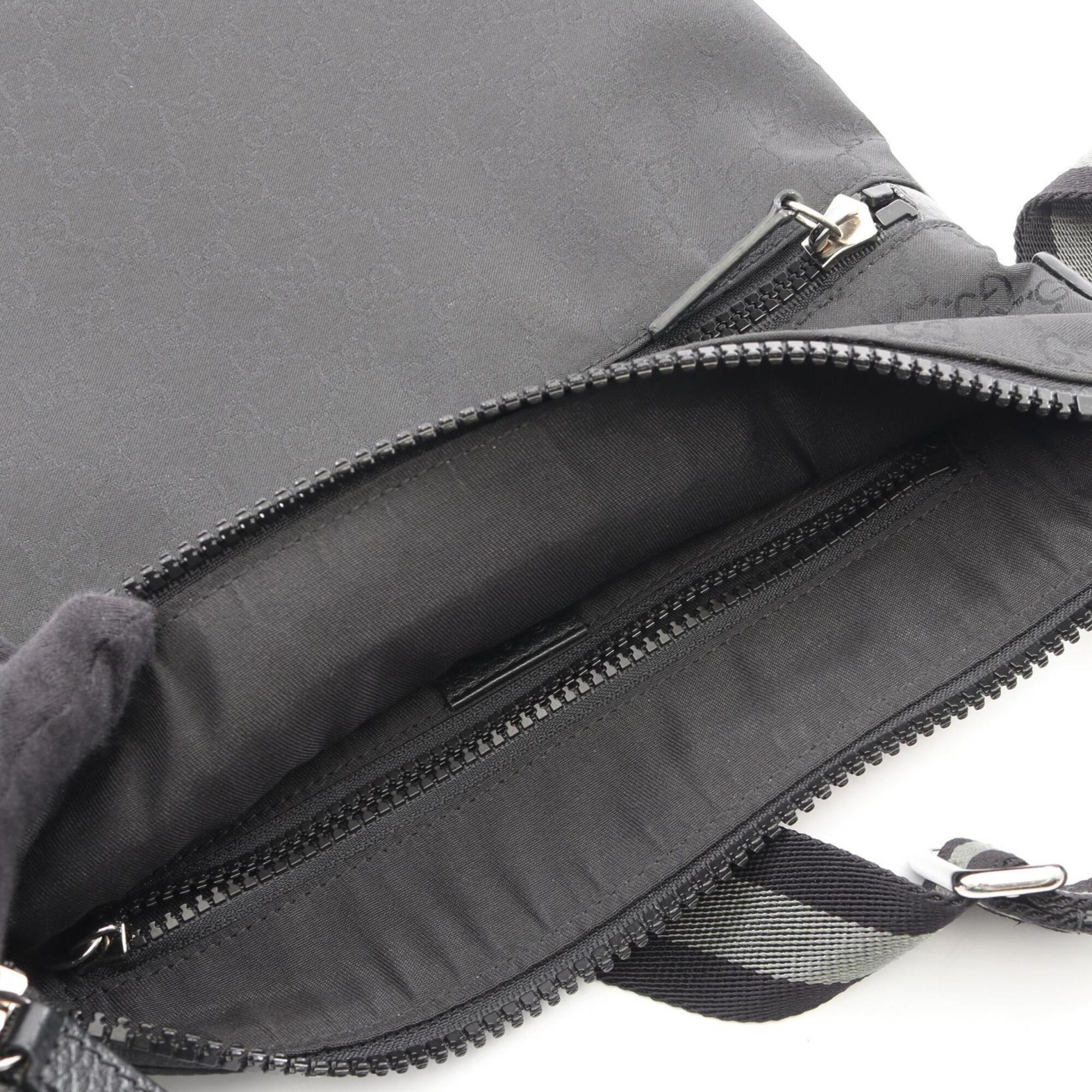 Gucci Black Nylon Leather Shoulder Bag (Pre-Owned)