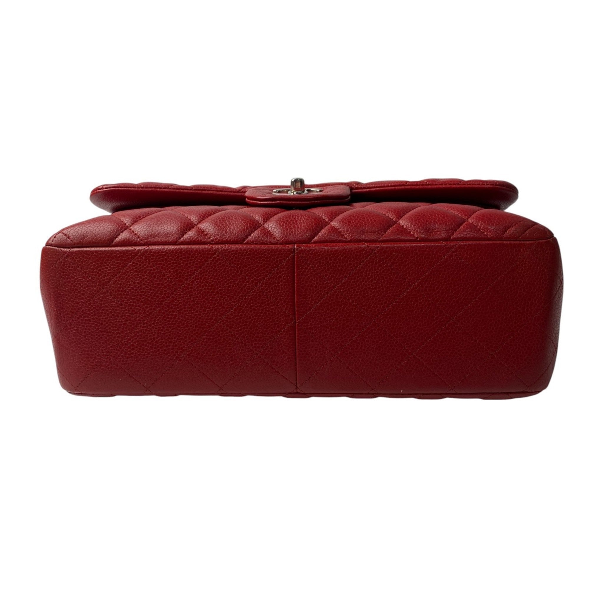 Chanel Matelasse Red Color Grained Calfskin Shoulder Bag (Pre-Owned)