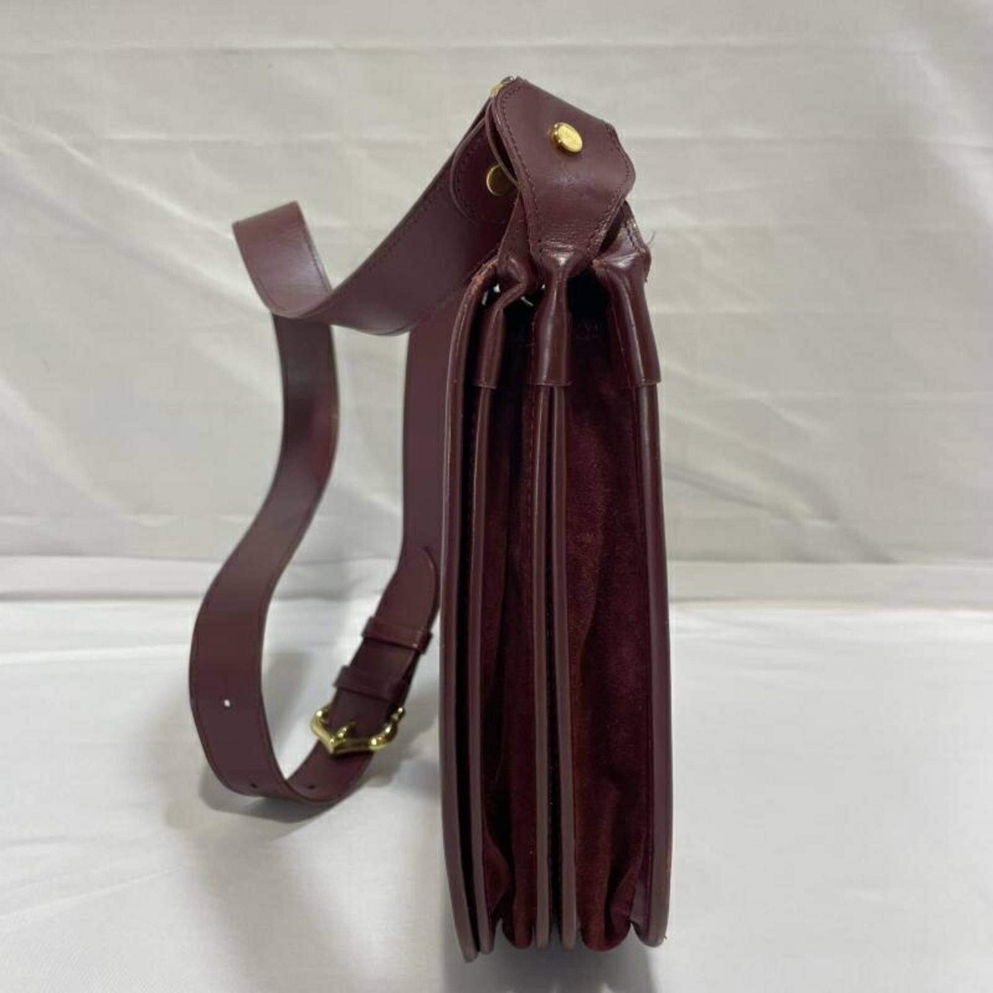 Cartier Blue Wine Red Shoulder Bag (Pre-Owned)