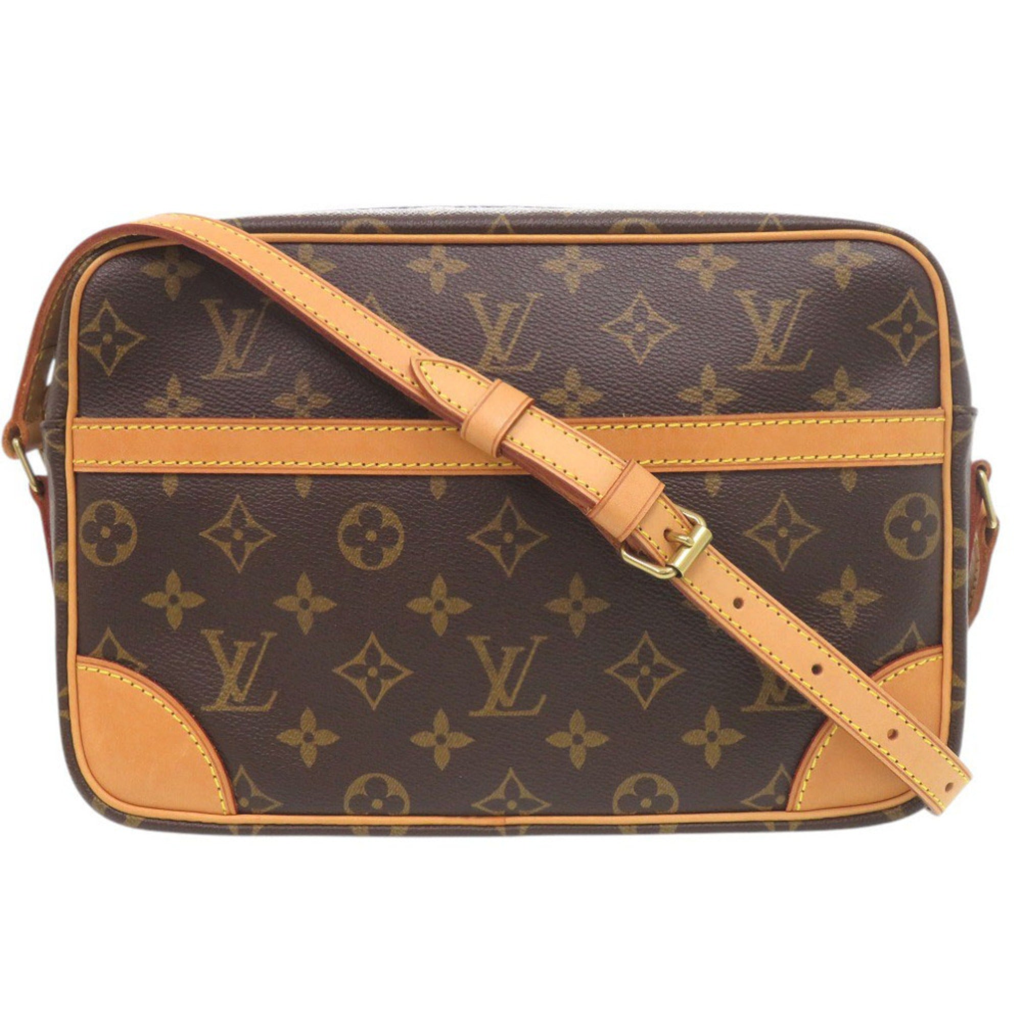 Louis Vuitton Brown Monogram Canvas Shoulder Bag (Pre-Owned)