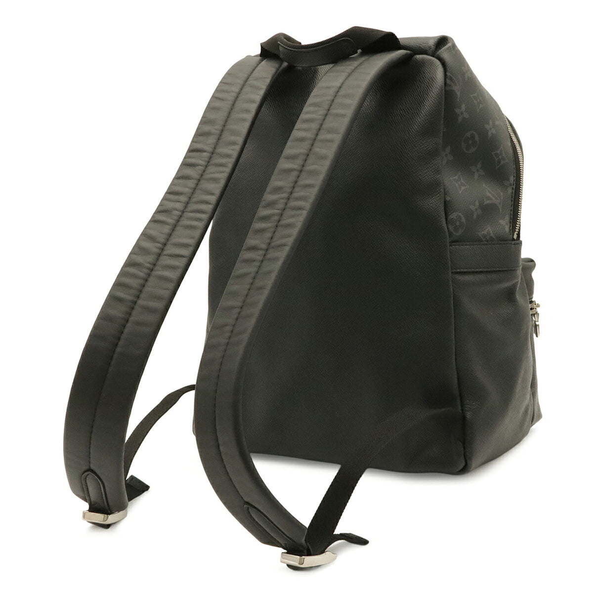Louis Vuitton Black Gray Monogram Eclipse Canvas Taiga Leather Leather Backpack (Pre-Owned)