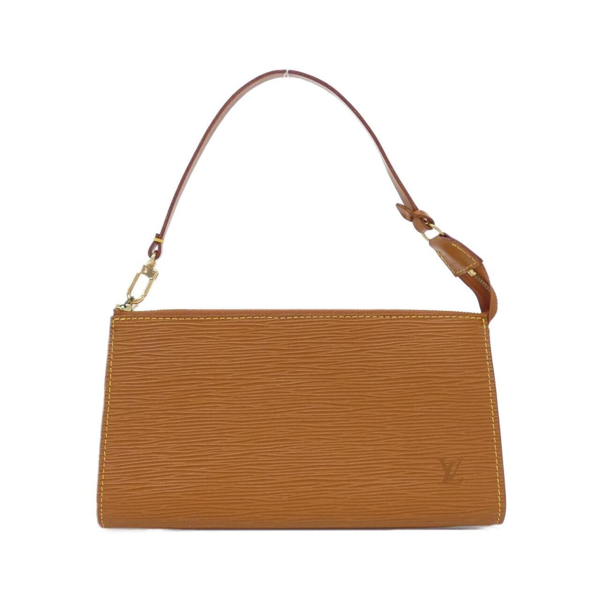 Louis Vuitton Gold Leather Pochette Pouch (Pre-Owned)