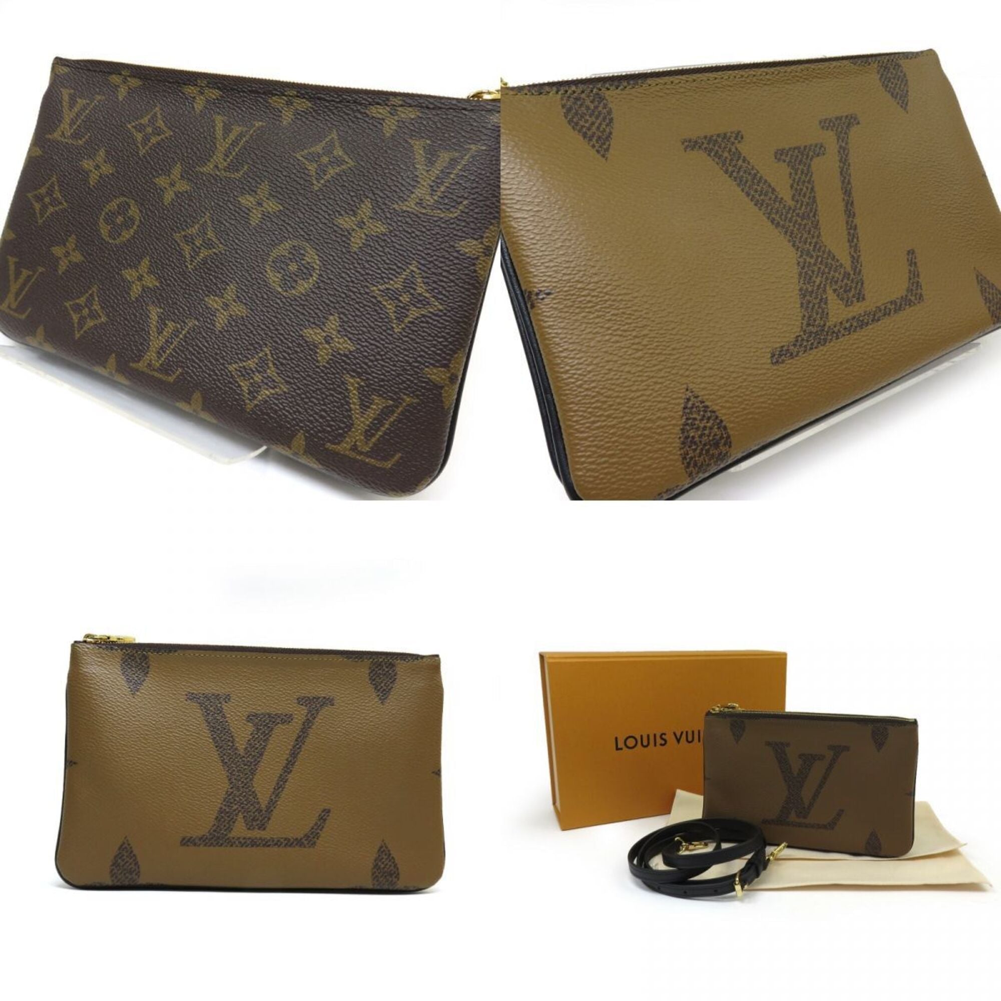 Louis Vuitton Galle Marron Monogram Monogram Monogram Reverse Pochette Shoulder Bag (Pre-Owned)