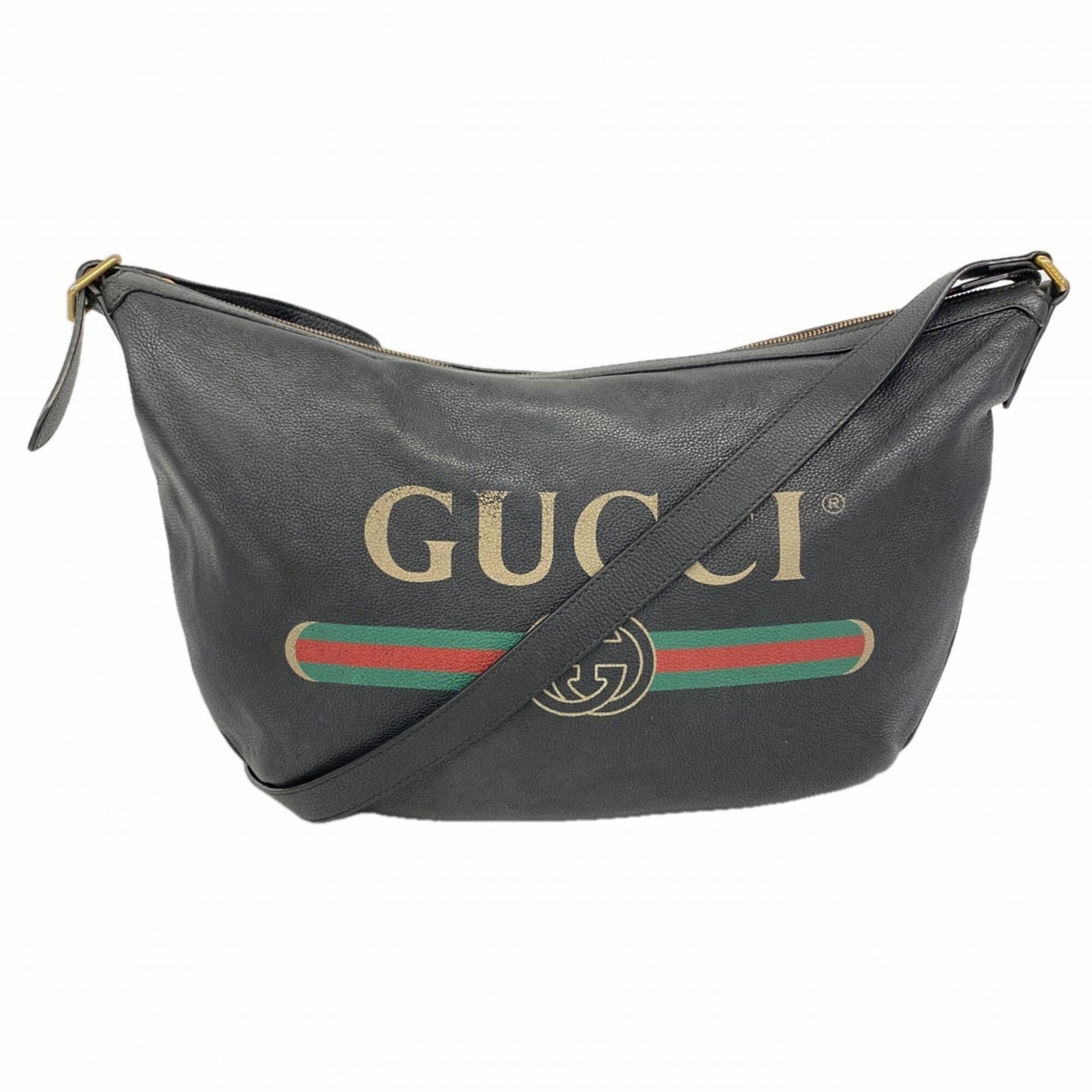 Gucci Black Leather Shoulder Bag (Pre-Owned)