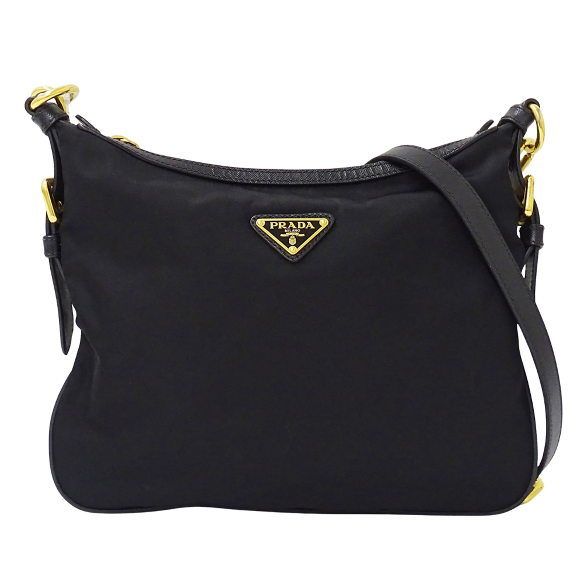 Prada Black Nylon Handbag Shoulder Bag (Pre-Owned)