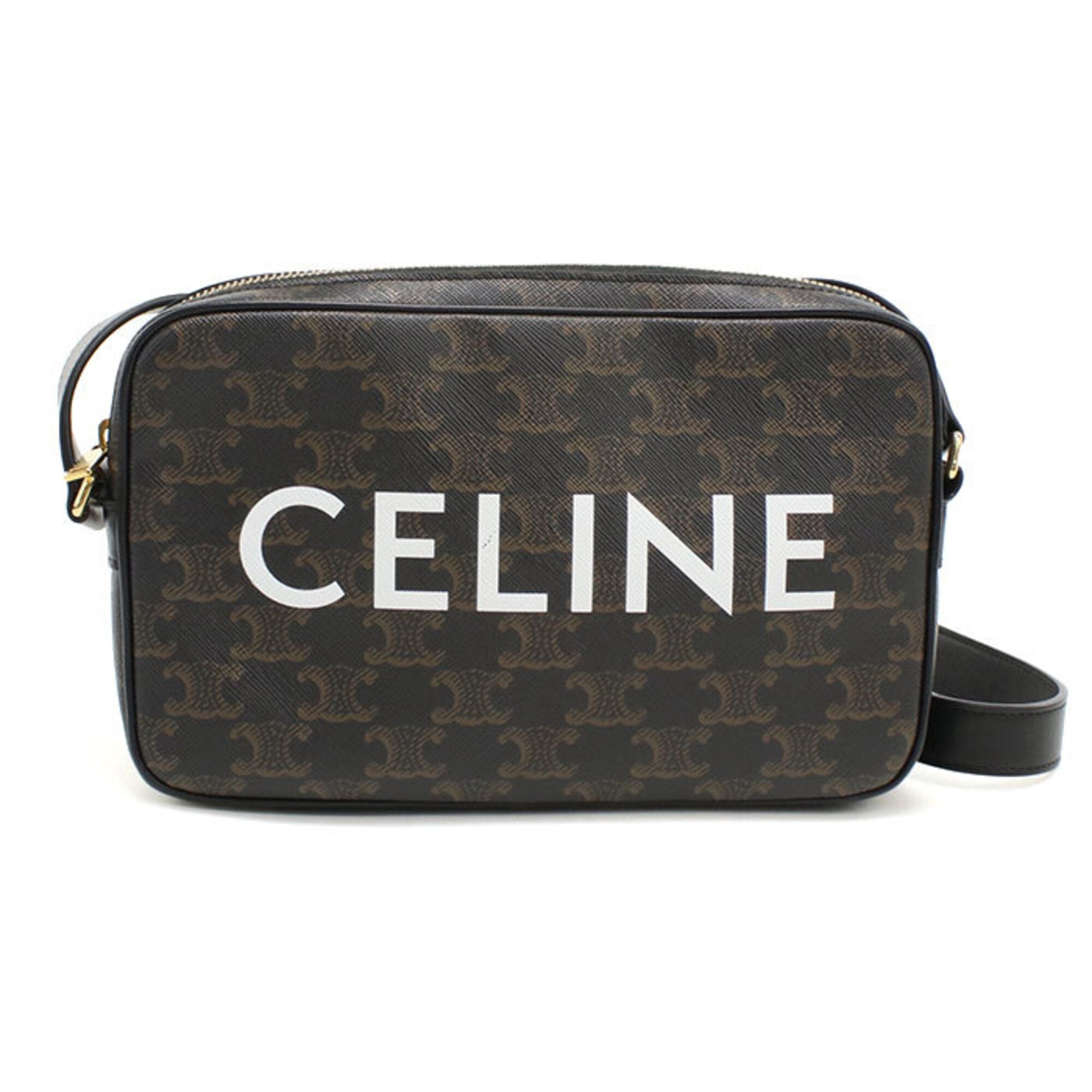 Celine Brown Pvc Leather Messenger Bag Shoulder Bag (Pre-Owned)