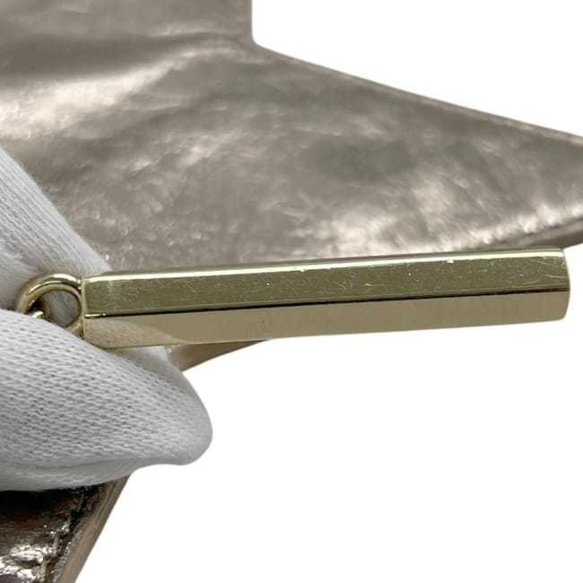 Jimmy Choo Gold Leather Coin Purse/Coin Case (Pre-Owned)