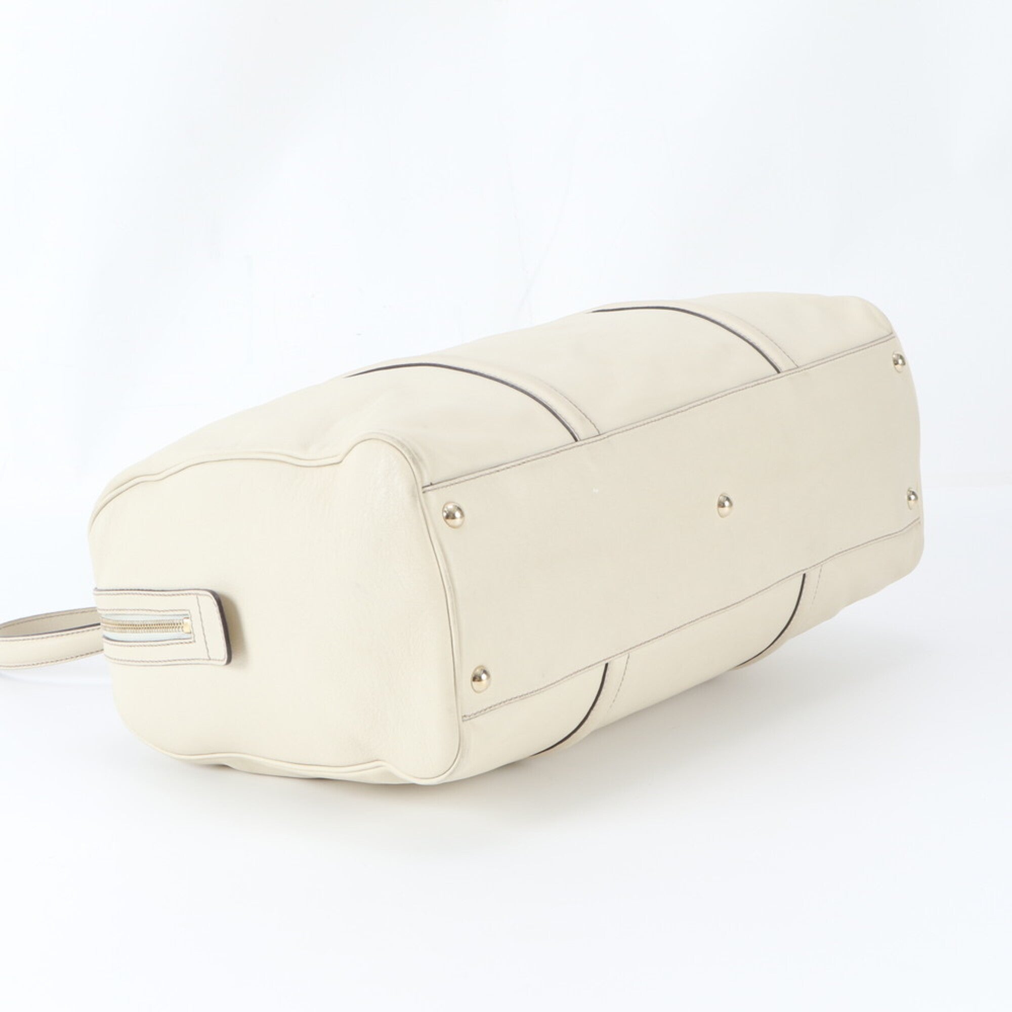 Gucci Beige Leather Handbag Tote Bag (Pre-Owned)