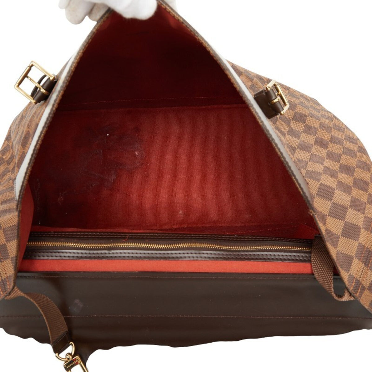 Louis Vuitton Brown Pvc Leather Boston Bag Shoulder Bag (Pre-Owned)