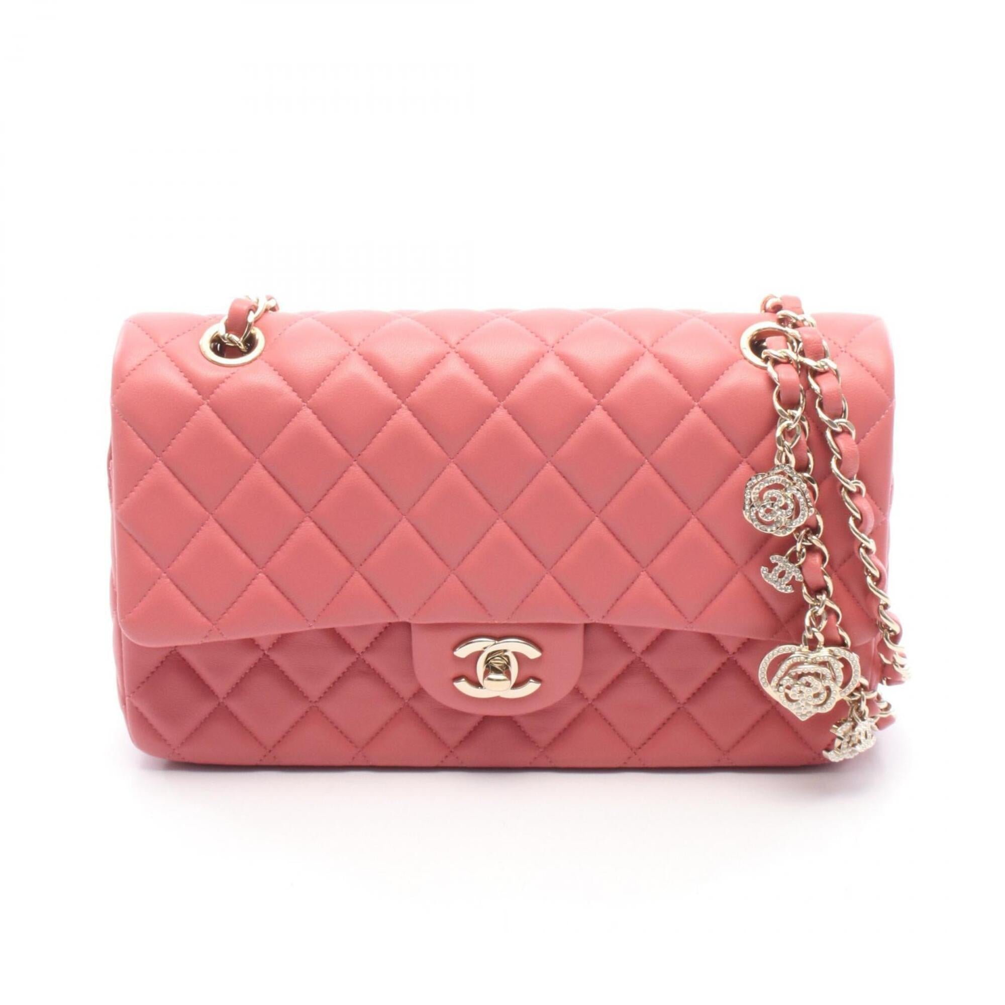 Chanel Pink Leather Handbag Shoulder Bag (Pre-Owned)