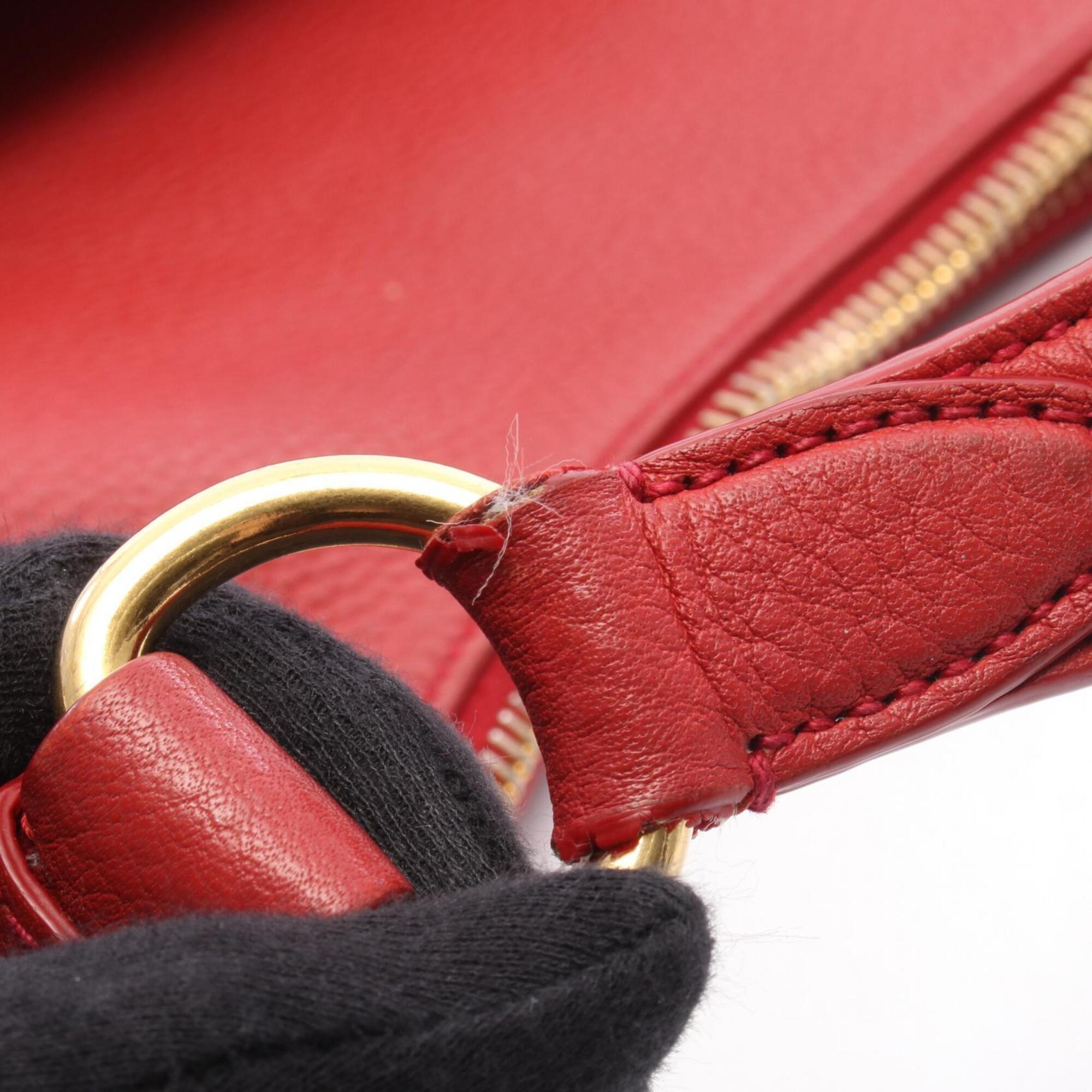 Prada Red Color Vitello Daino Handbag Shoulder Bag (Pre-Owned)