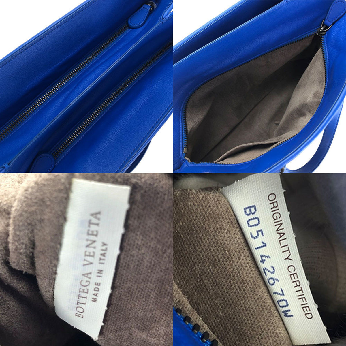 Bottega Veneta Intrecciato Blue Intrecciato Handbag (Pre-Owned)