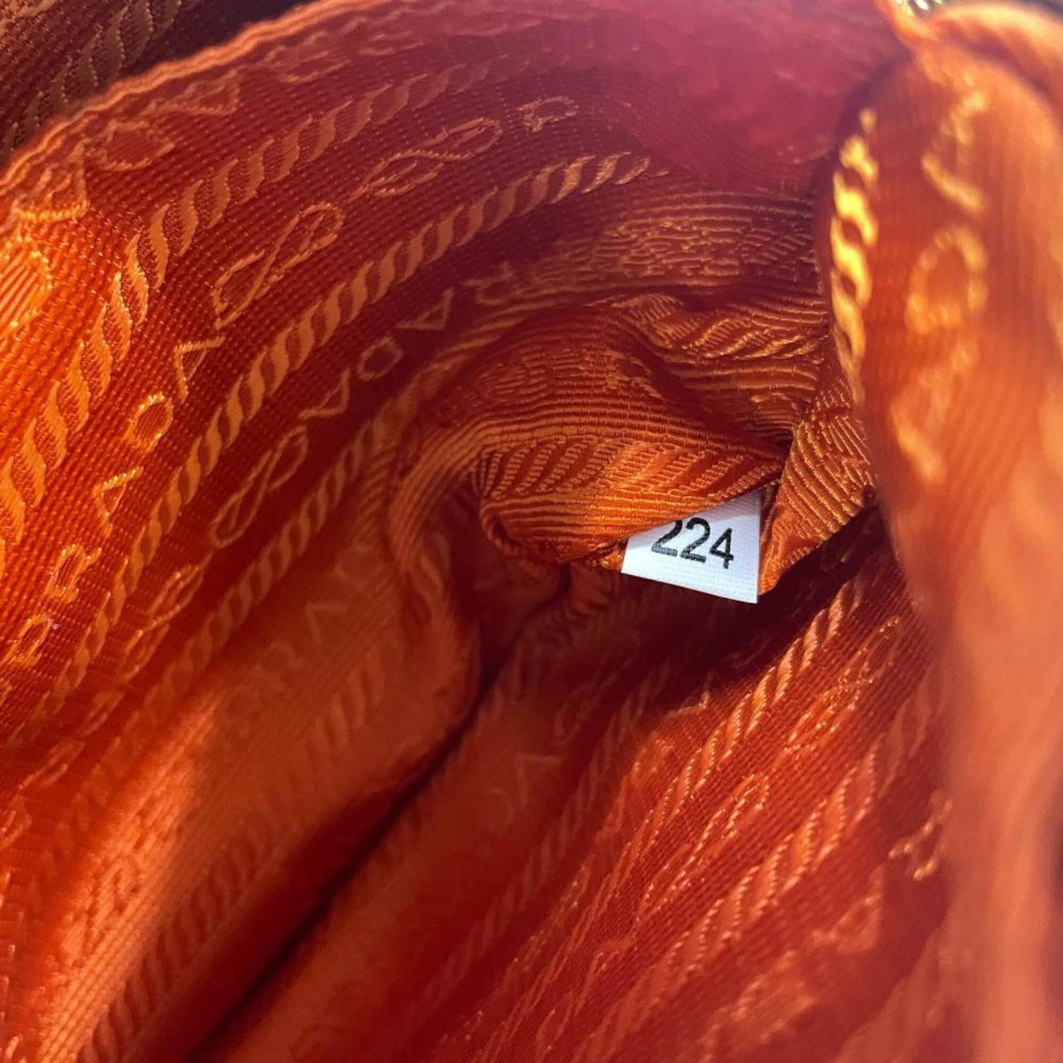 Prada Orange Saffiano Triangle Shoulder Bag (Pre-Owned)