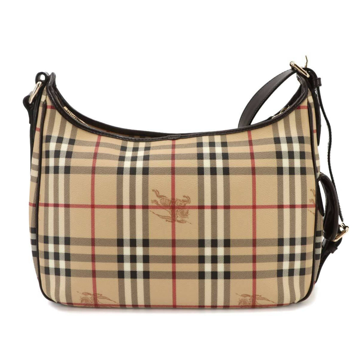 Burberry Beige Brown Pvc Leather Handbag Shoulder Bag (Pre-Owned)