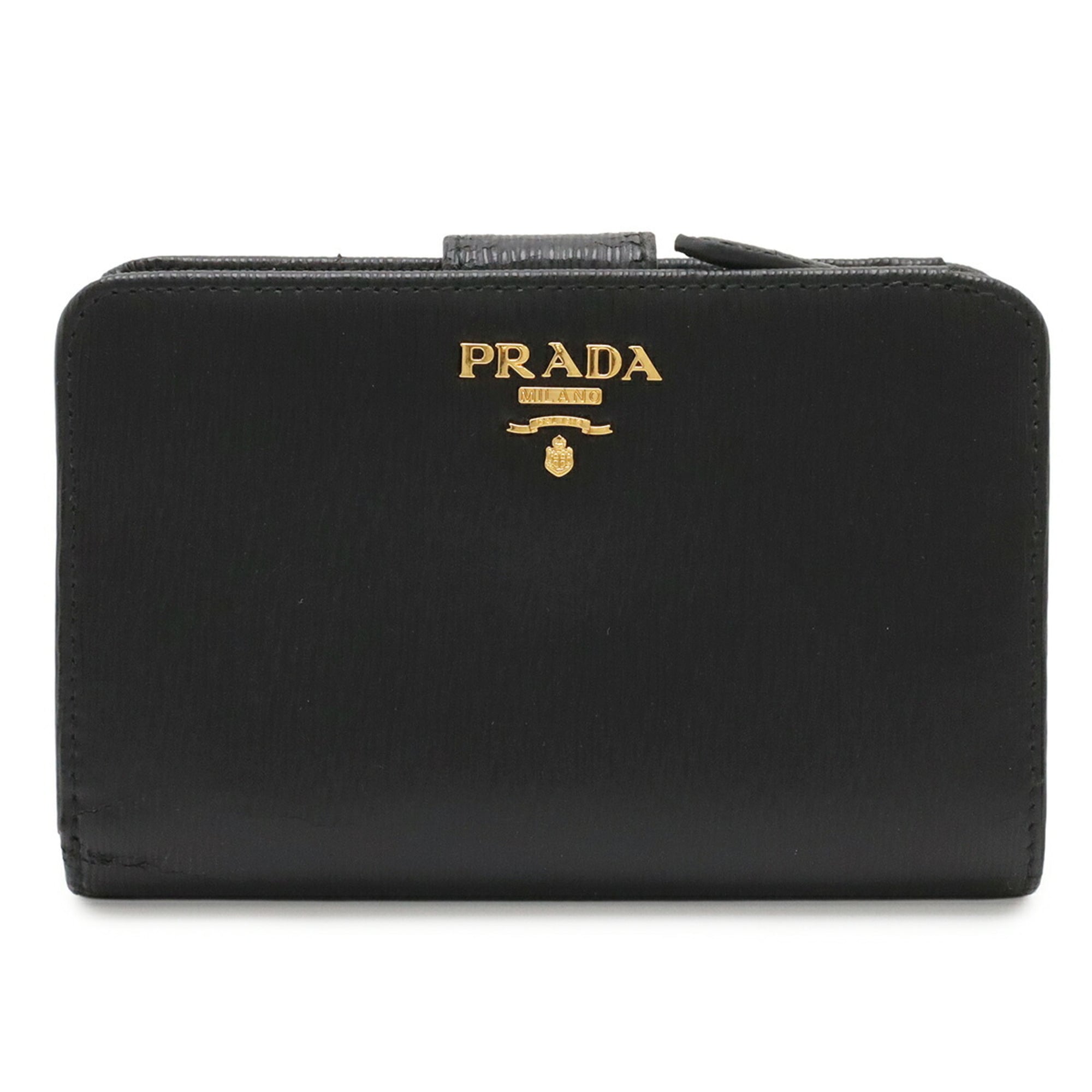 Prada Black Nero Leather Wallet (Bi-Fold) (Pre-Owned)