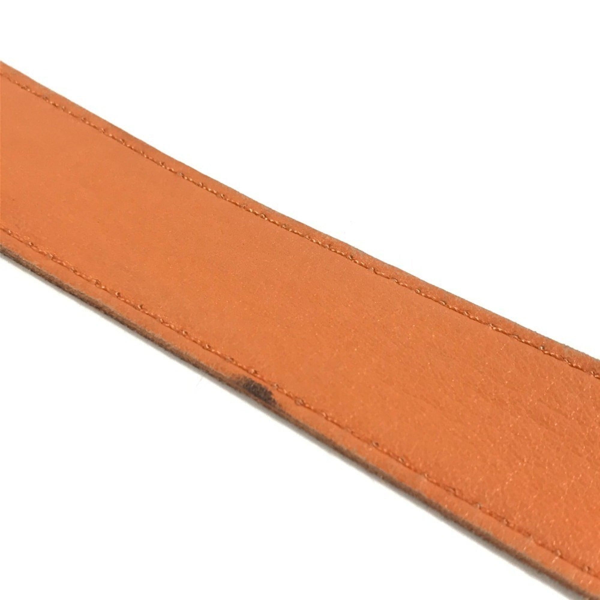 Hermes Orange Leather Pochette Shoulder Bag (Pre-Owned)