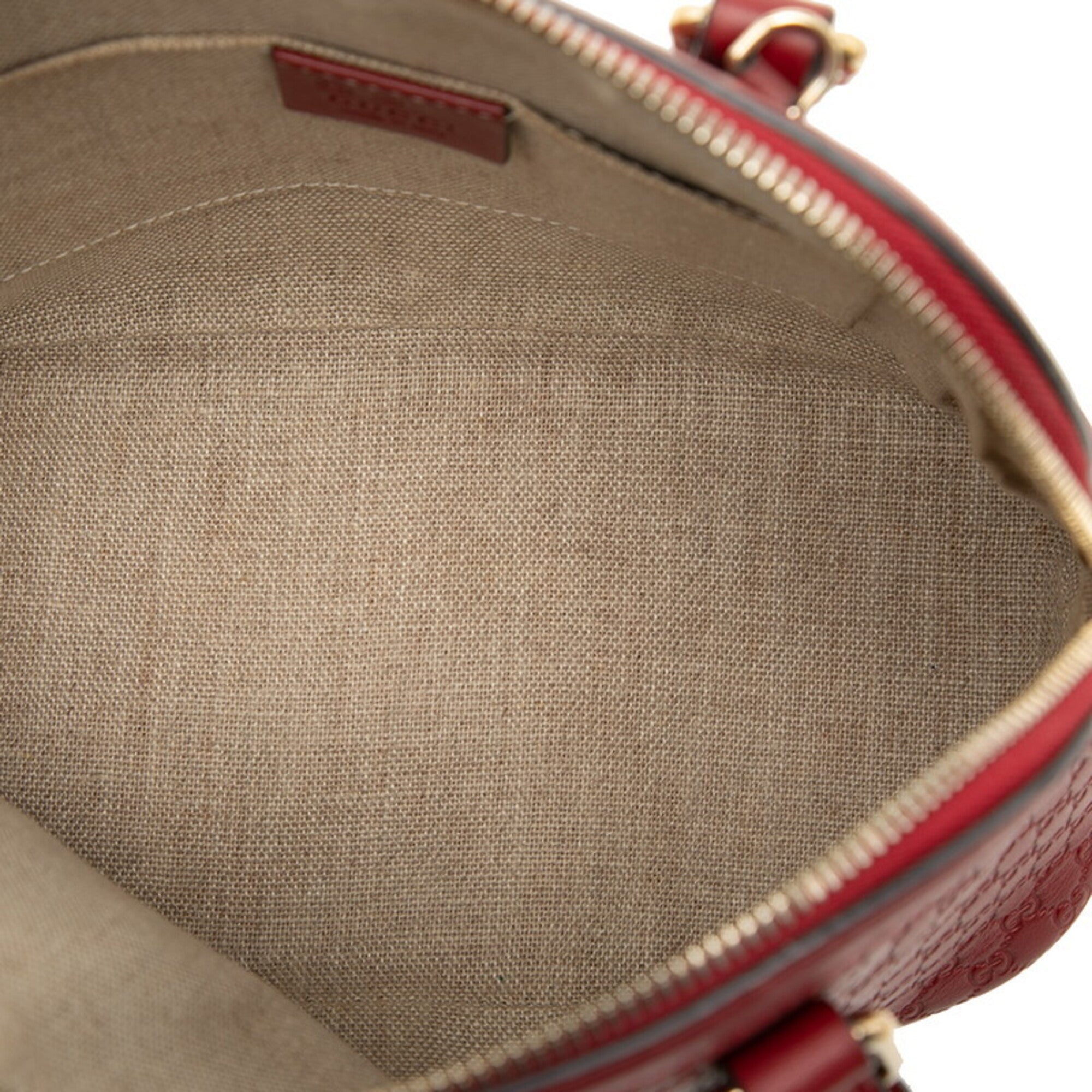 Gucci Red Color Leather Handbag Shoulder Bag (Pre-Owned)