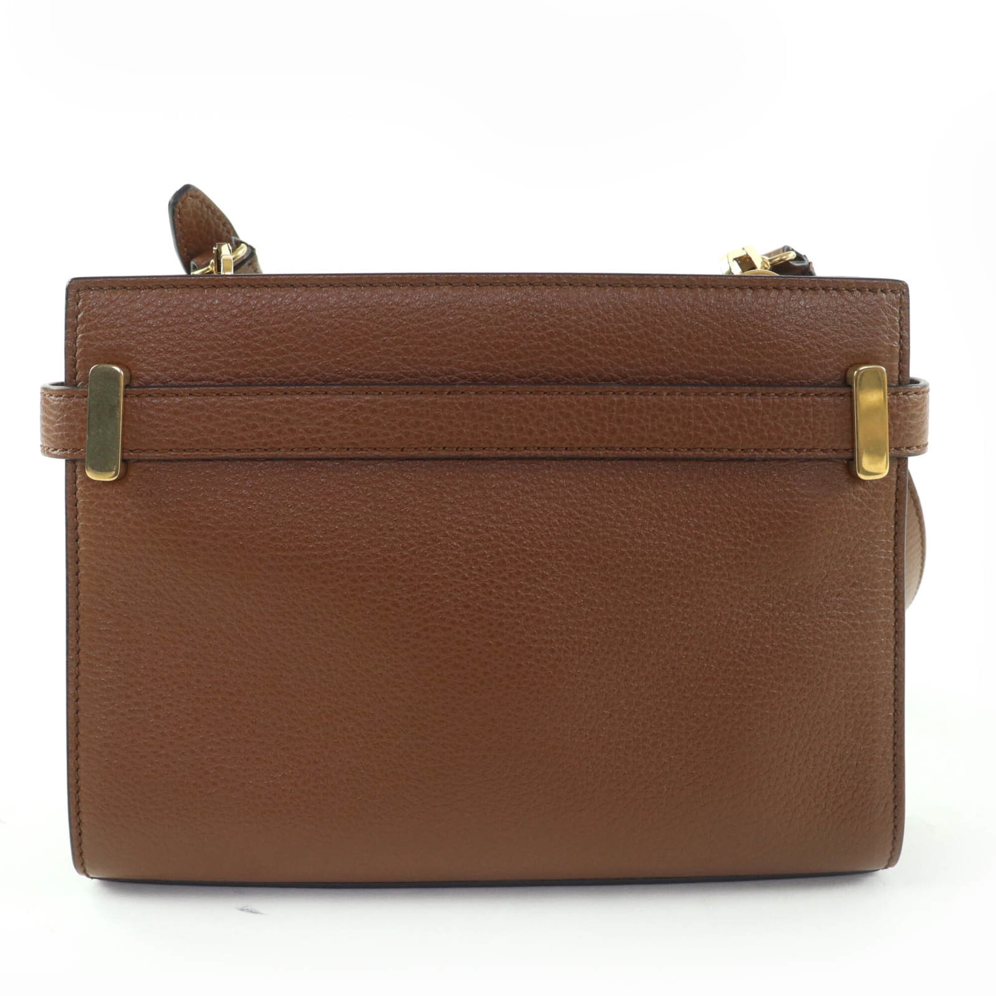 Bally Brown Leather Handbag Shoulder Bag (Pre-Owned)