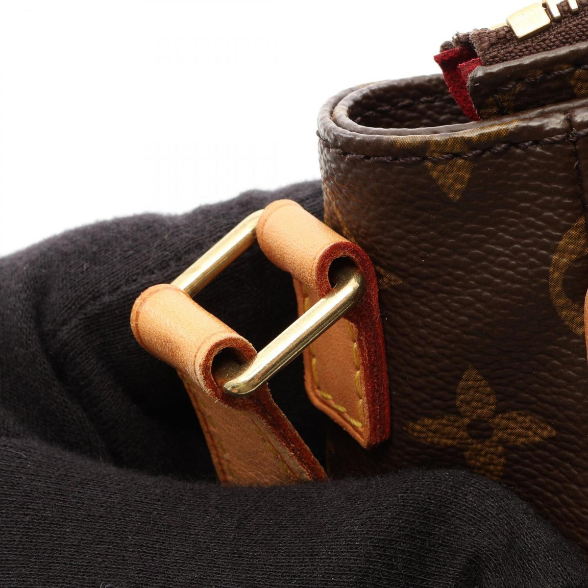 Louis Vuitton Brown Monogram Coated Canvas Leather Handbag Shoulder Bag (Pre-Owned)