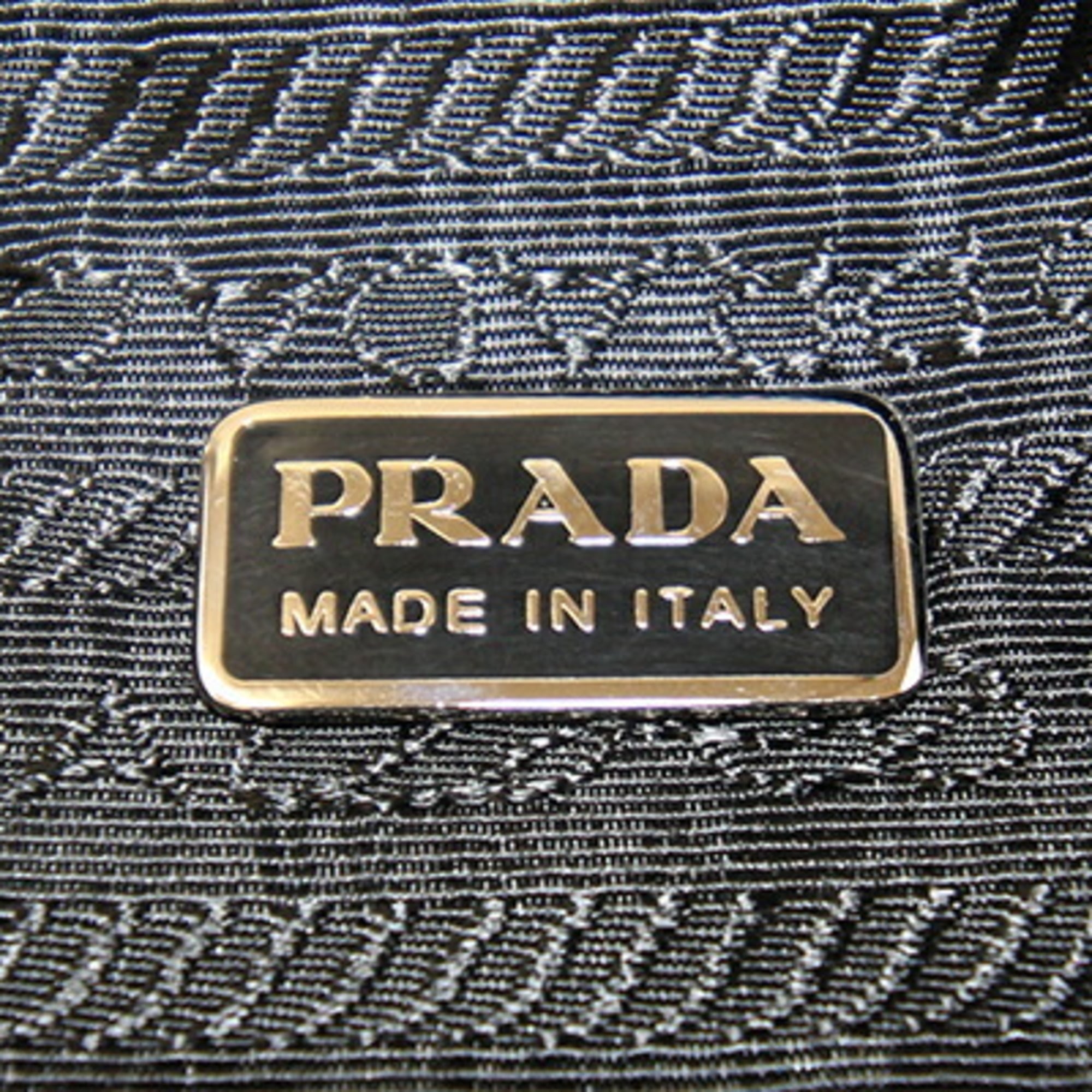 Prada Gray Canvas Handbag Pouch (Pre-Owned)
