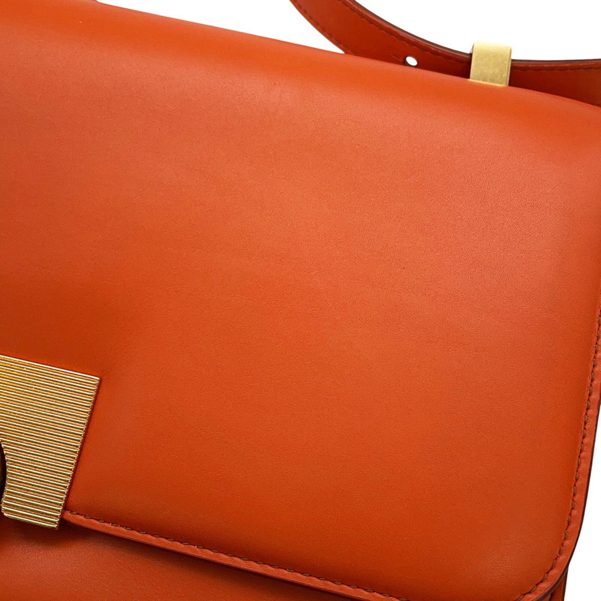 Bottega Veneta Orange Leather Shoulder Bag (Pre-Owned)