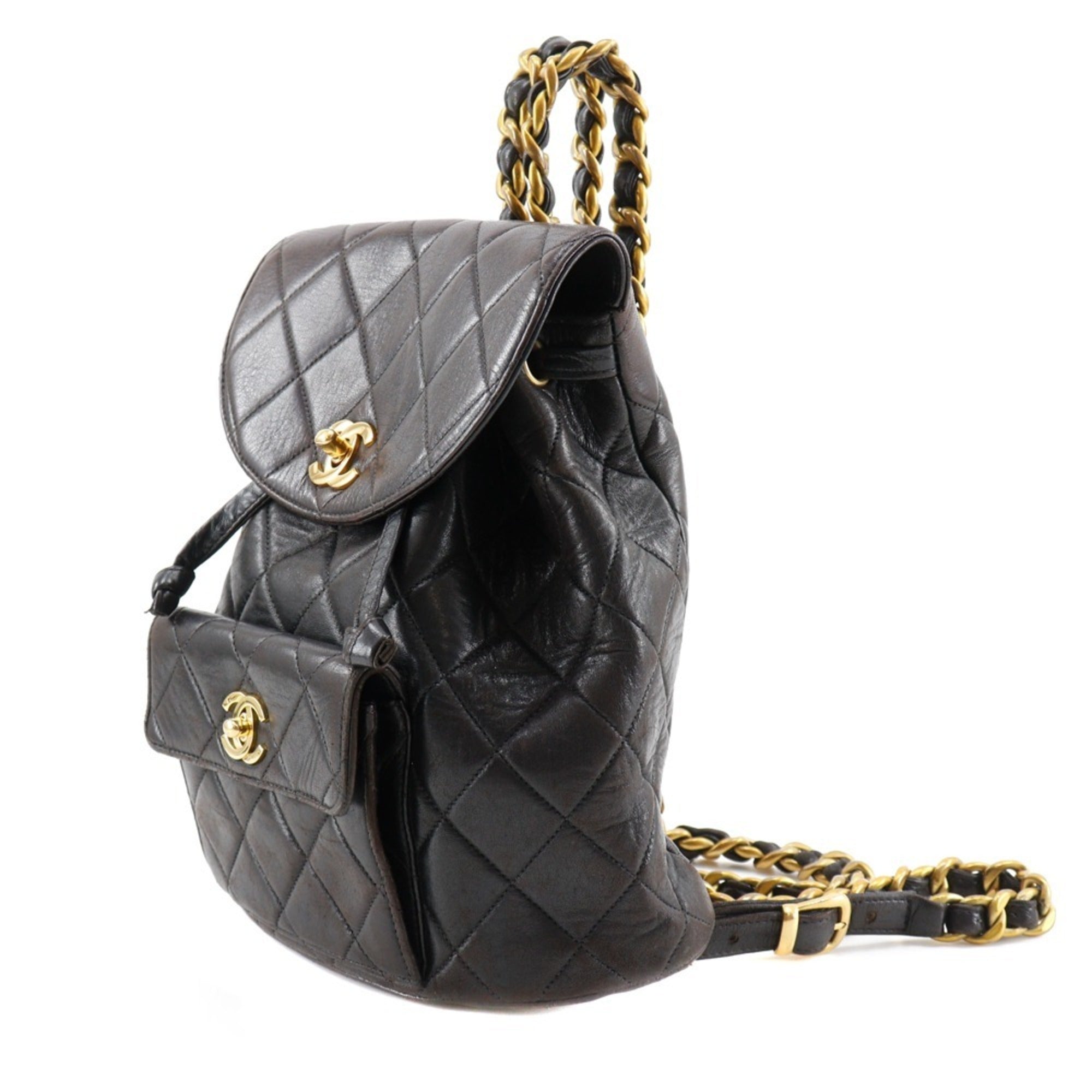 Chanel Black Leather Backpack (Pre-Owned)