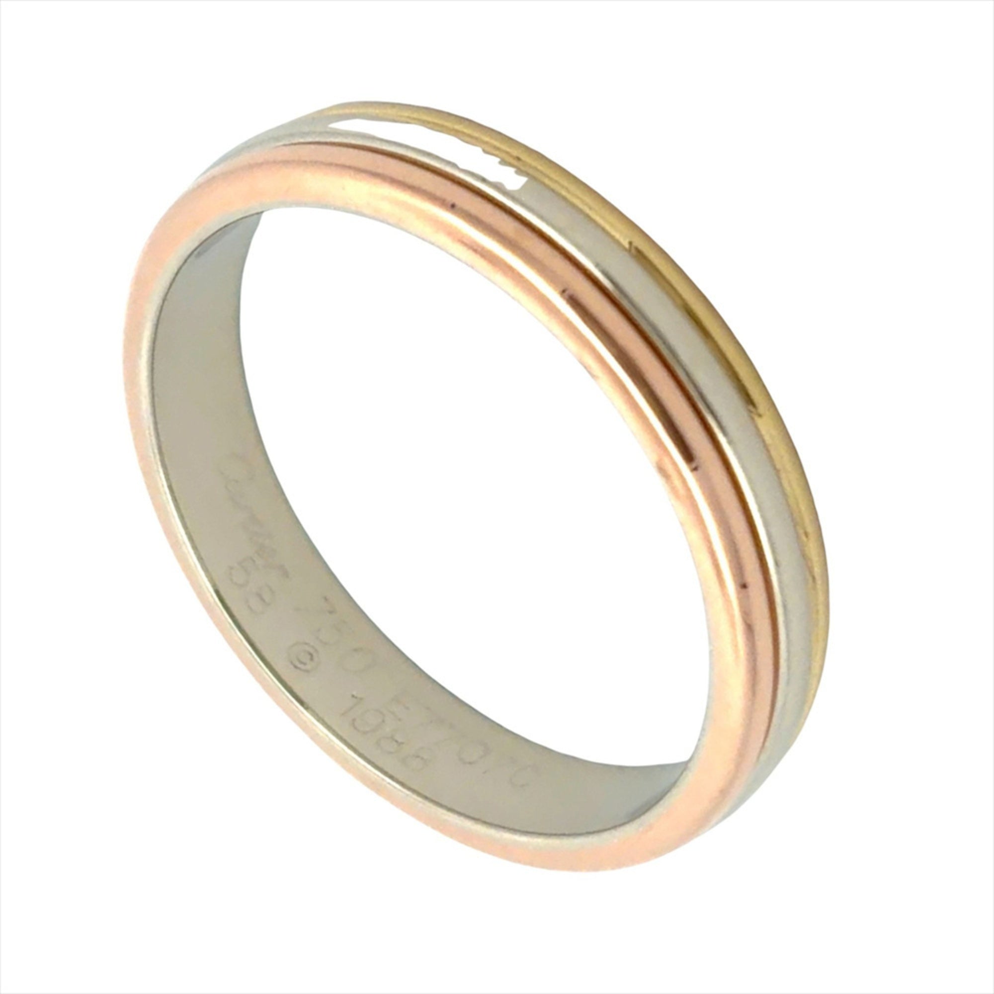 Cartier Louis Cartier Yellow Gold (18K) Pink Gold (18K) White Gold (18K) Band Ring (Pre-Owned)