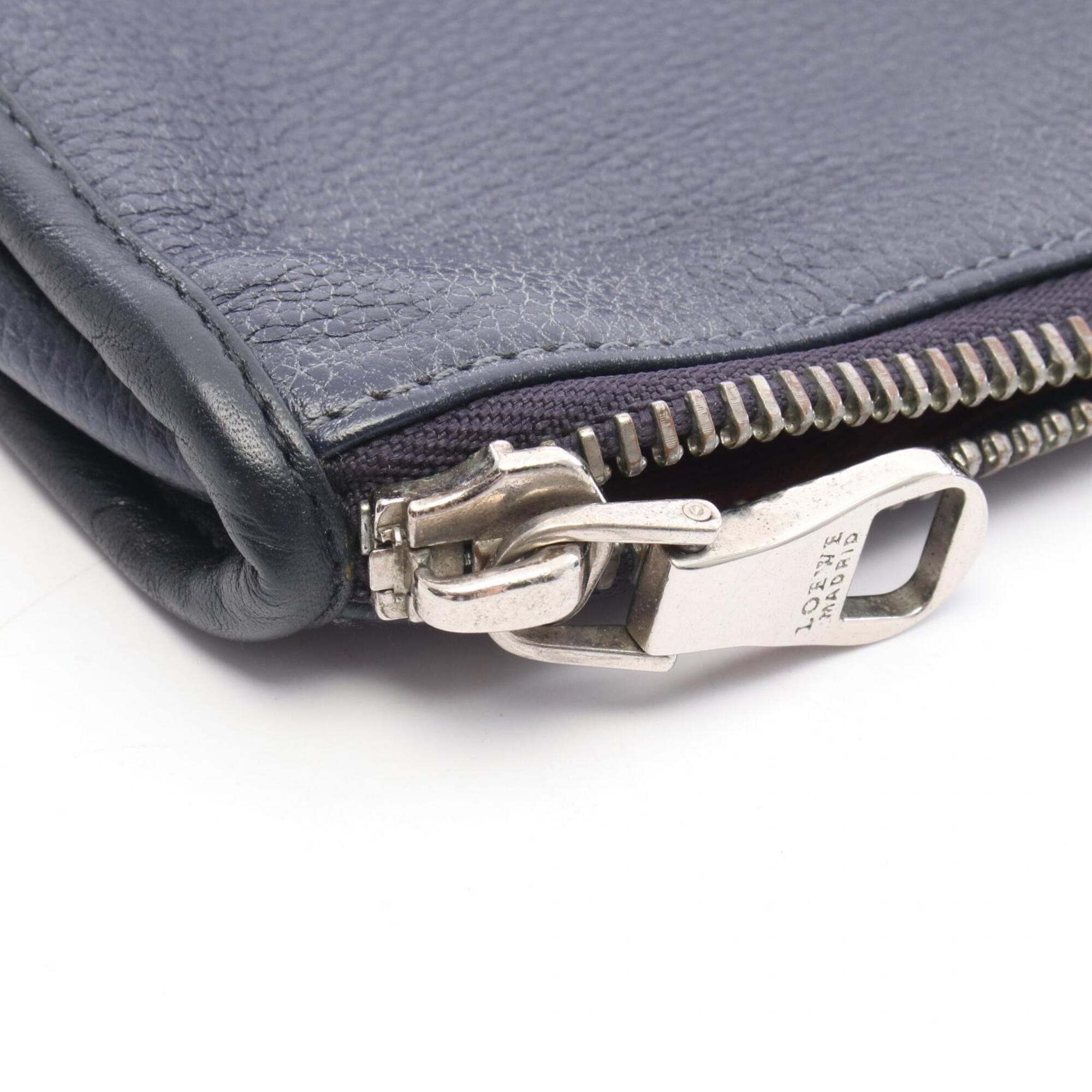 Loewe Black Navy Leather Briefcase Handbag (Pre-Owned)