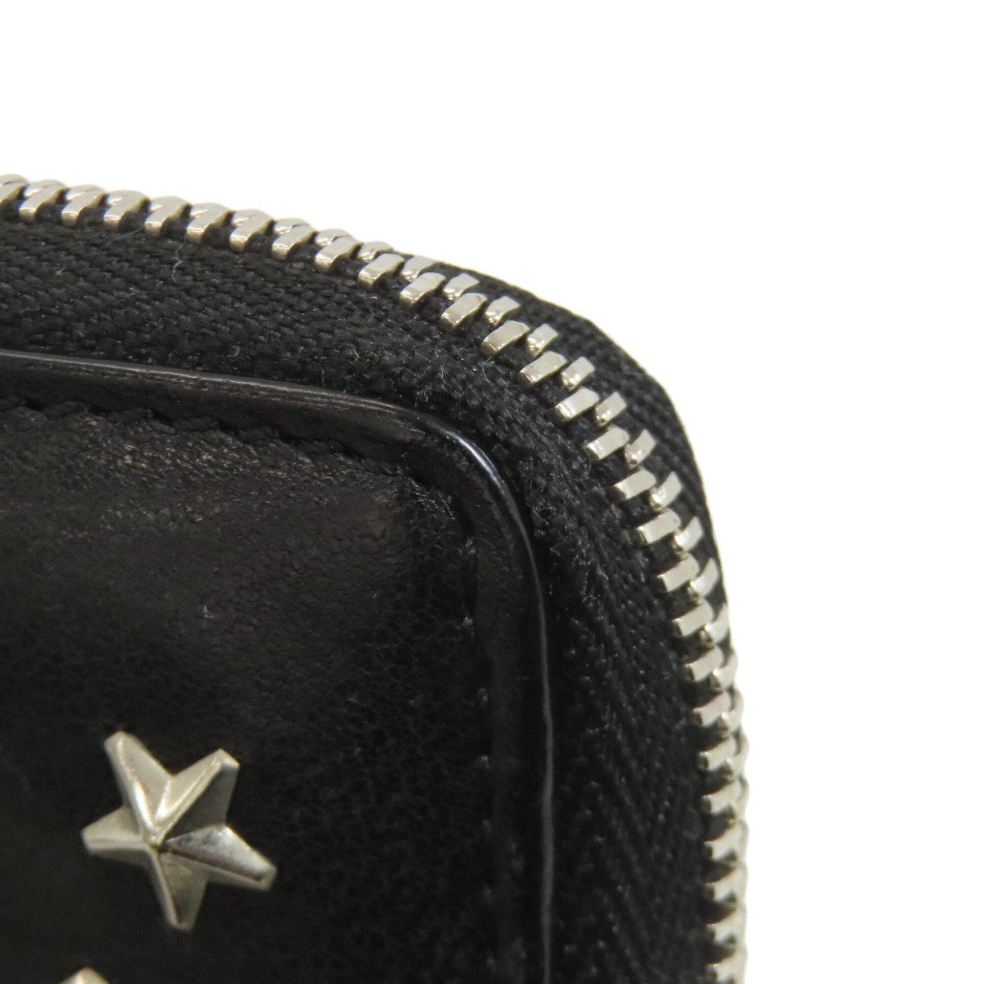 Jimmy Choo Black Leather Coin Purse/Coin Case (Pre-Owned)