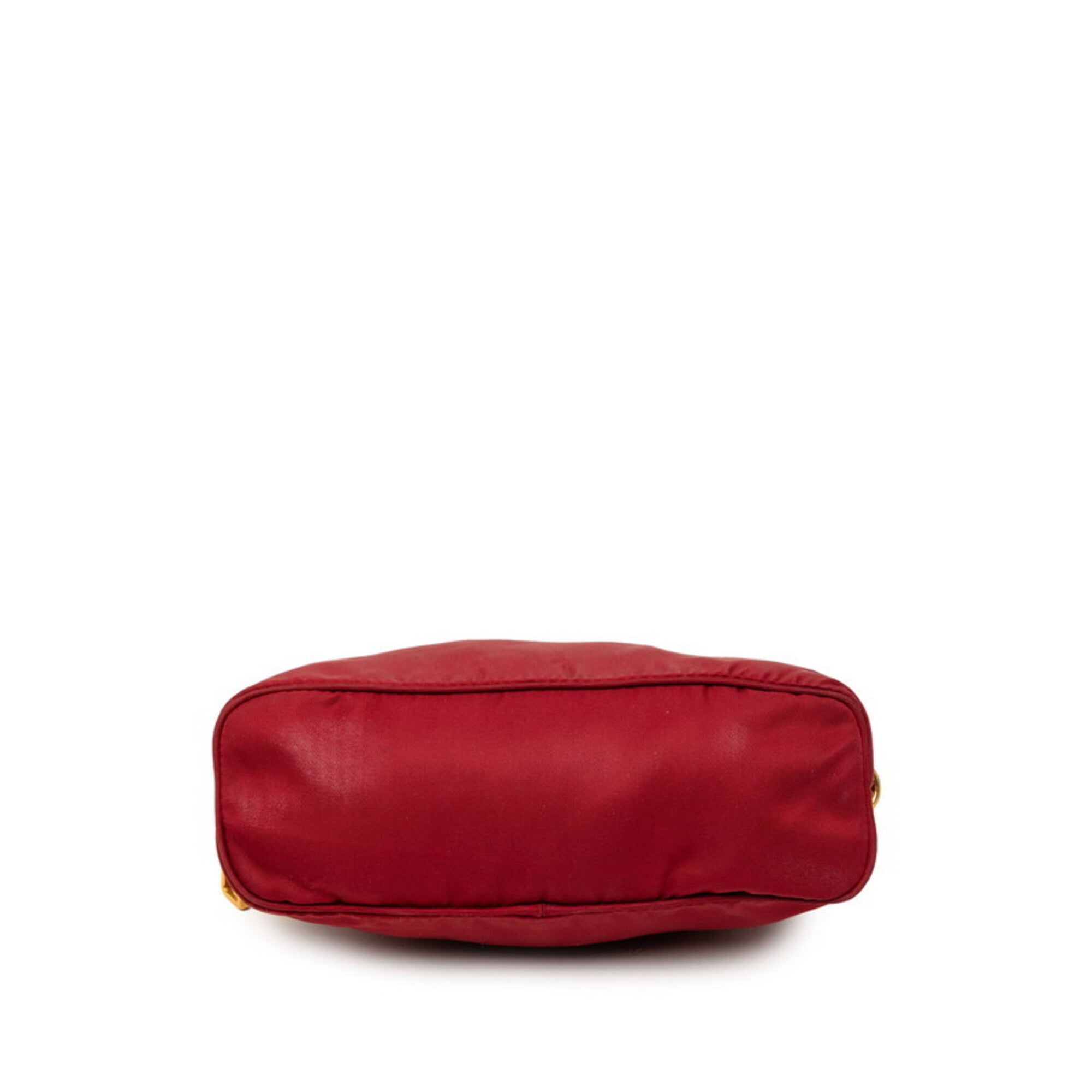 Prada Red Color Wine Nylon Handbag Pouch (Pre-Owned)