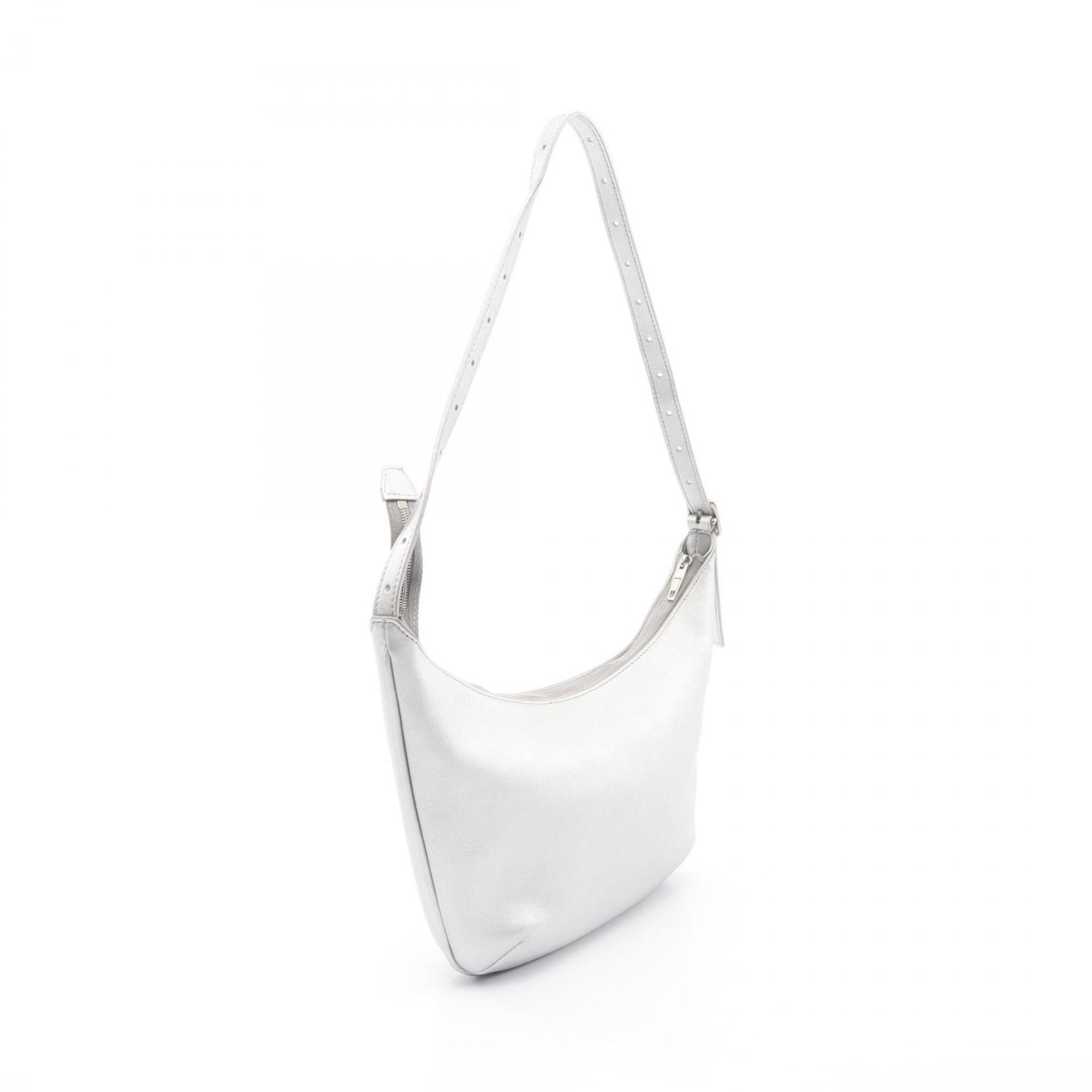 Balenciaga Silver Leather Handbag Shoulder Bag (Pre-Owned)