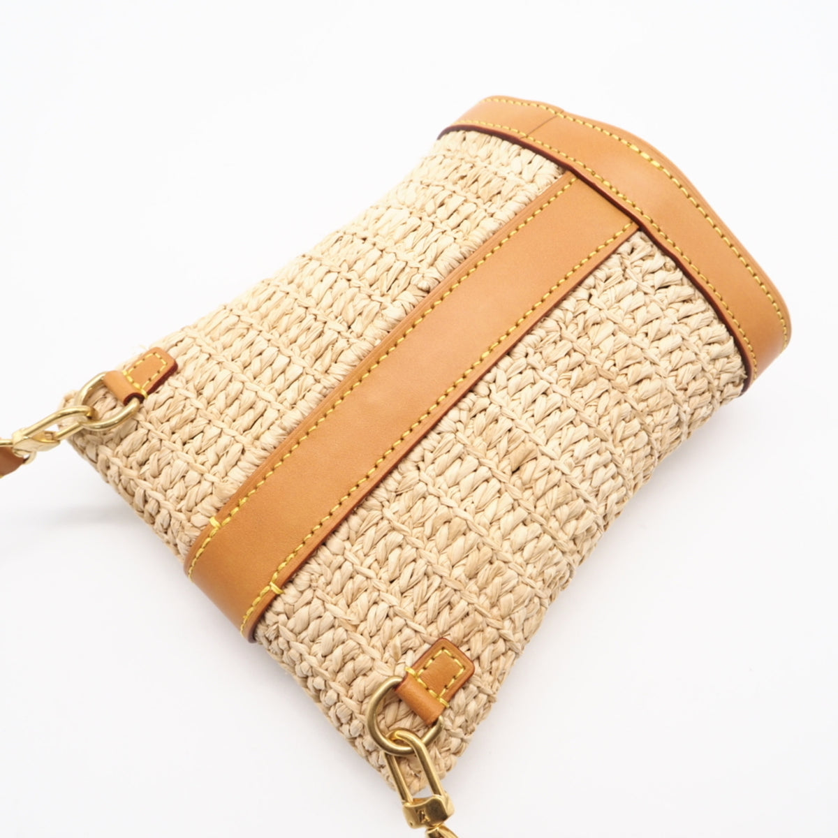 Louis Vuitton Beige Brown Natural Leather Shoulder Bag (Pre-Owned)