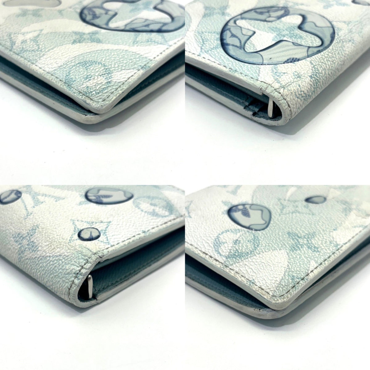 Louis Vuitton Monogram Blue Monogram Long Wallet (Bi-Fold) (Pre-Owned)