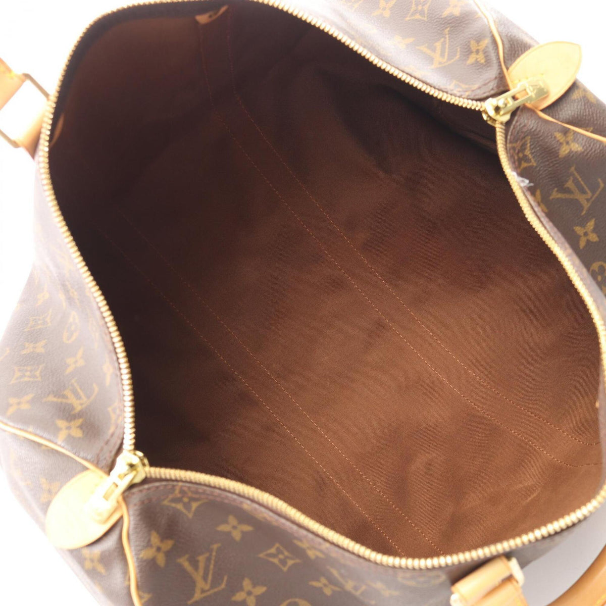 Louis Vuitton Monogram Brown Coated Canvas Leather Boston Bag (Pre-Owned)