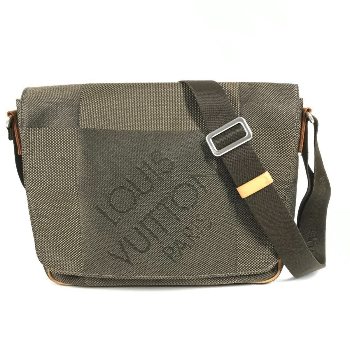 Louis Vuitton Khaki Damier Geant Messenger Bag Shoulder Bag (Pre-Owned)