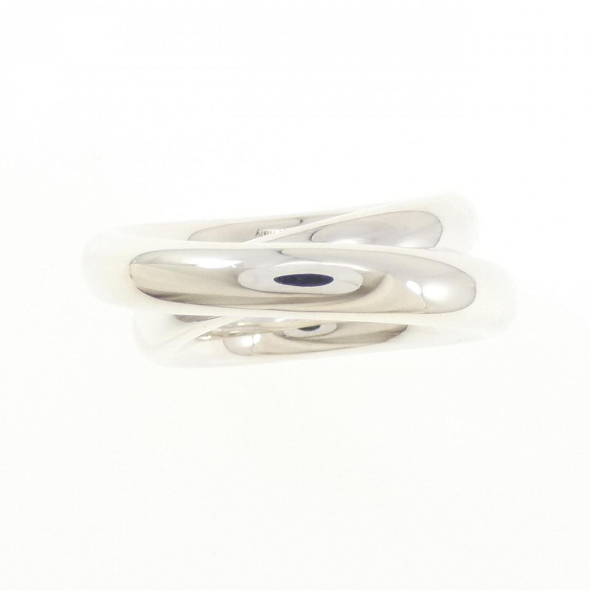 Hermes Silver Silver 925 Band Ring (Pre-Owned)