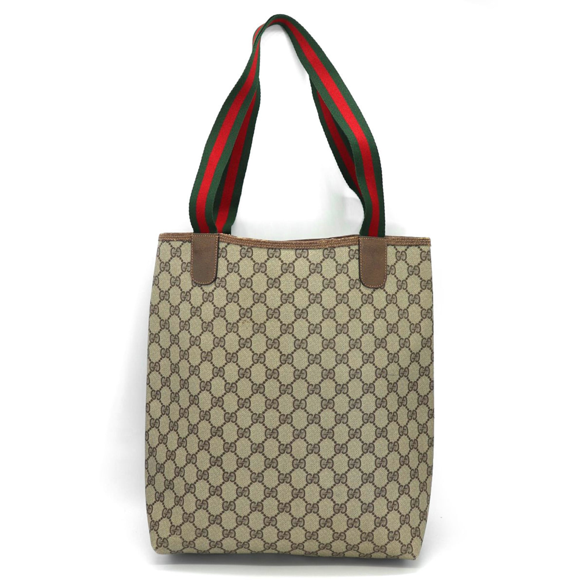 Gucci Beige Gg Supreme Canvas Shoulder Bag Tote Bag (Pre-Owned)