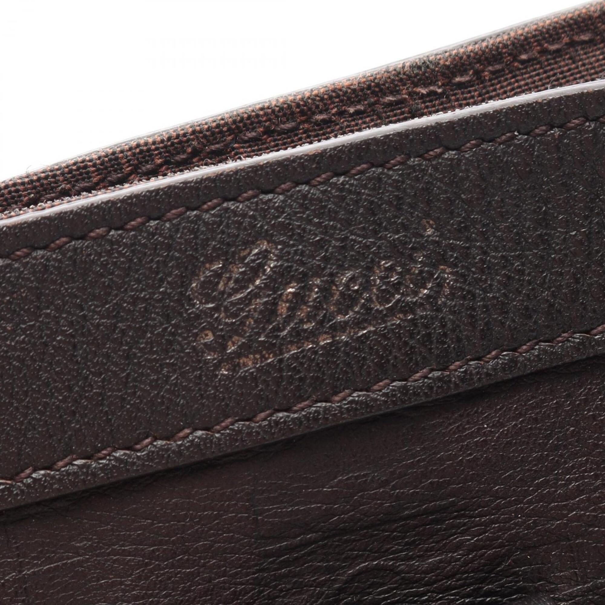 Gucci Abbey Brown Leather Handbag Tote Bag (Pre-Owned)