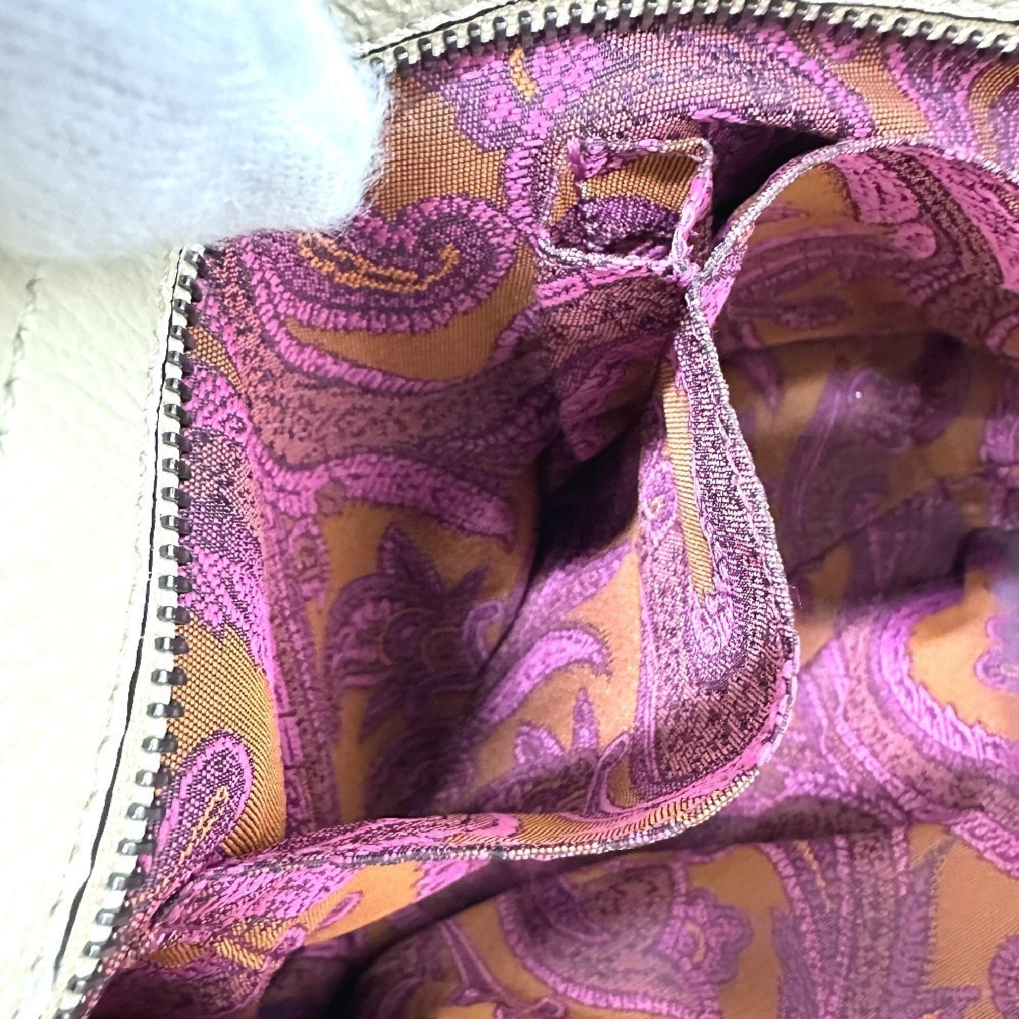 Etro Beige Leather Handbag Shoulder Bag (Pre-Owned)