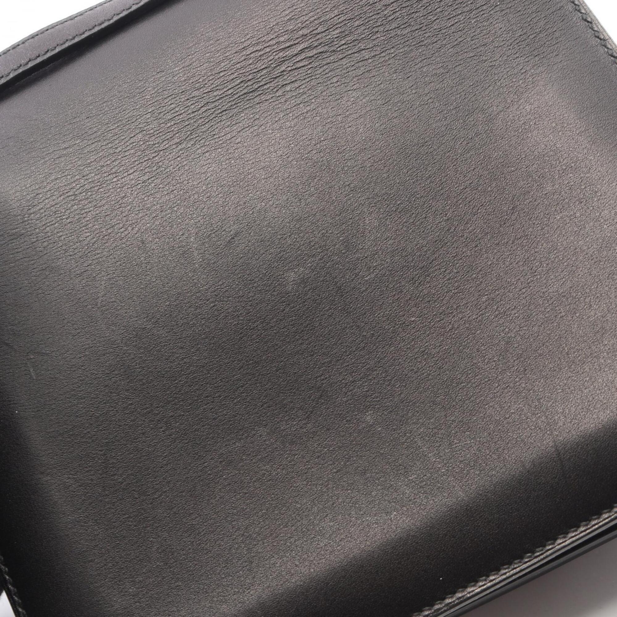 Hermes Black Swift Leather Handbag Shoulder Bag (Pre-Owned)