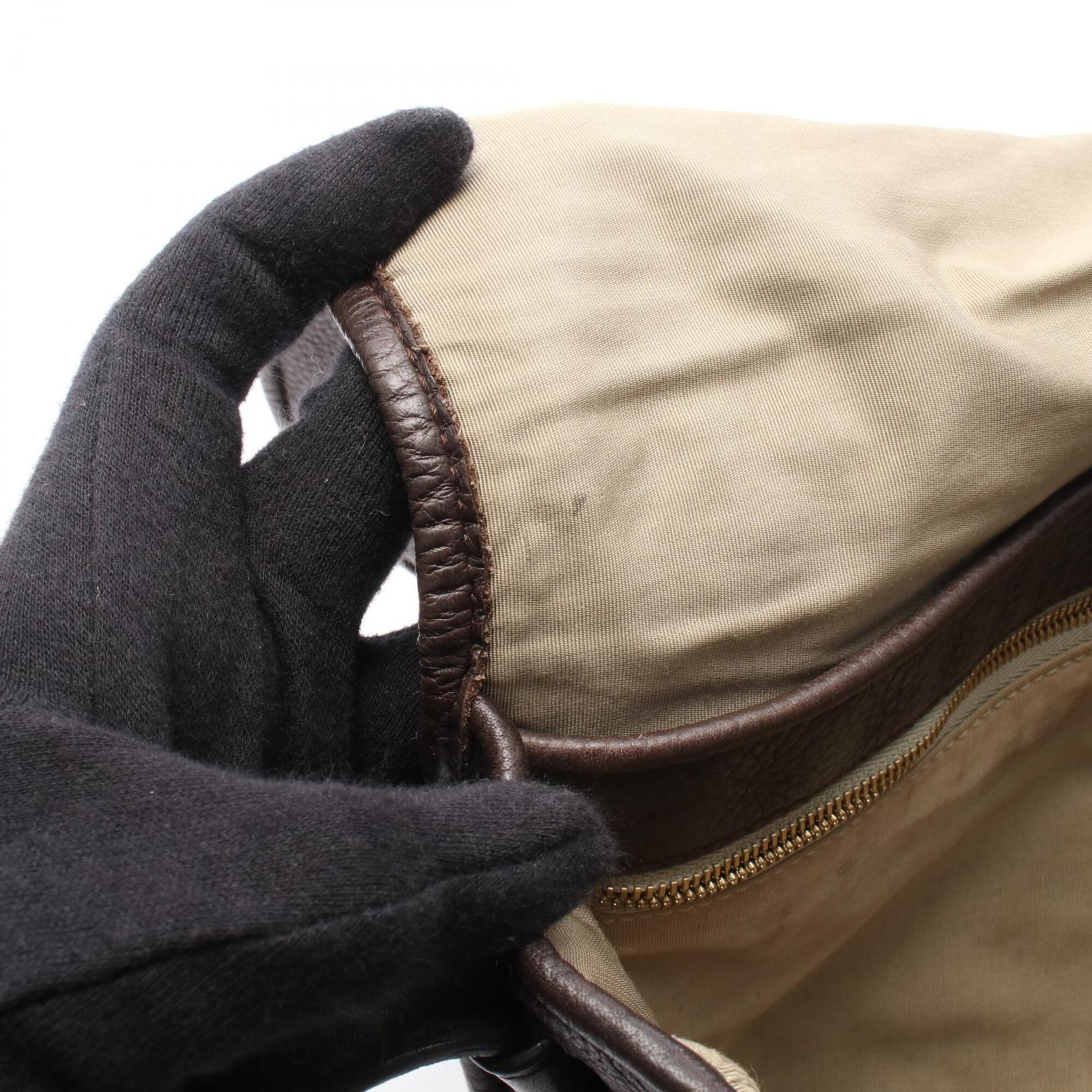 Loewe Brown Leather Handbag Shoulder Bag (Pre-Owned)