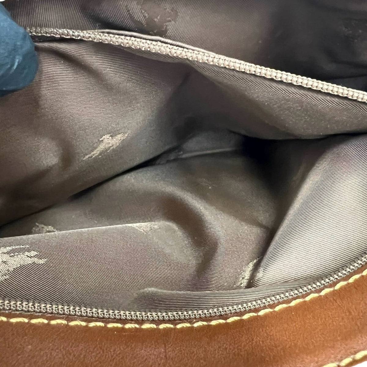 Burberry Beige Brown Leather Pvc Shoulder Bag (Pre-Owned)