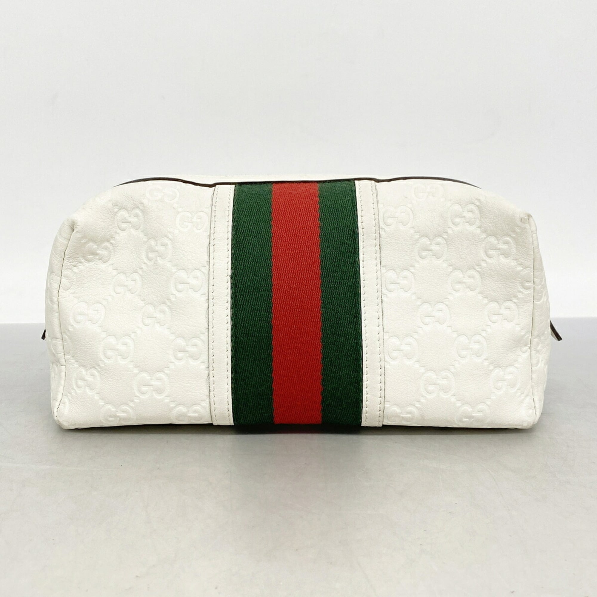 Gucci White Leather Pouch (Pre-Owned)