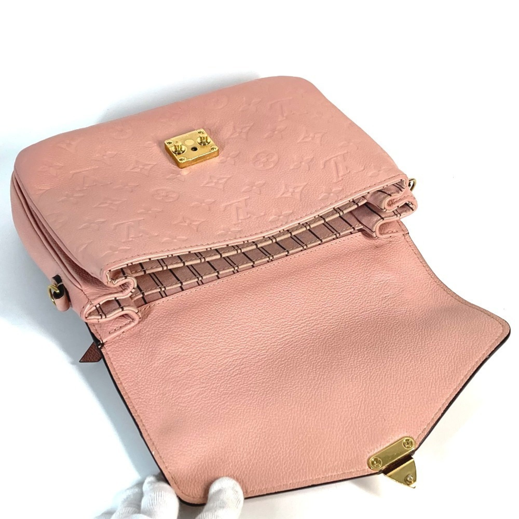 Louis Vuitton Pink Rose Poudre Monogram Empreinte Handbag Shoulder Bag (Pre-Owned)