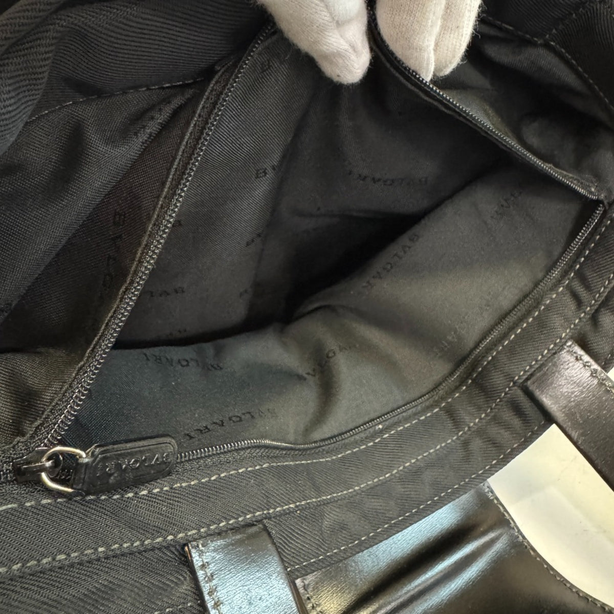 Bvlgari Black Canvas Tote Bag (Pre-Owned)