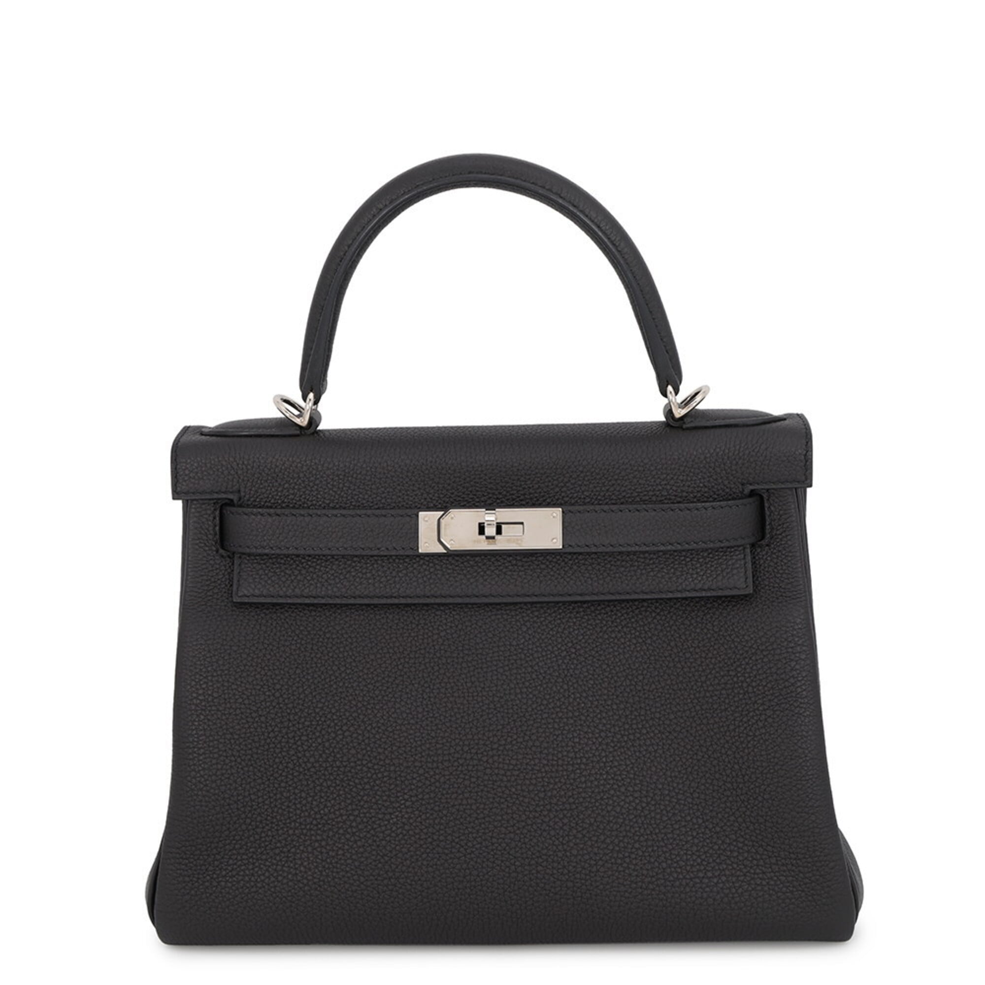 Hermes Kelly Black Togo Leather Handbag (Pre-Owned)