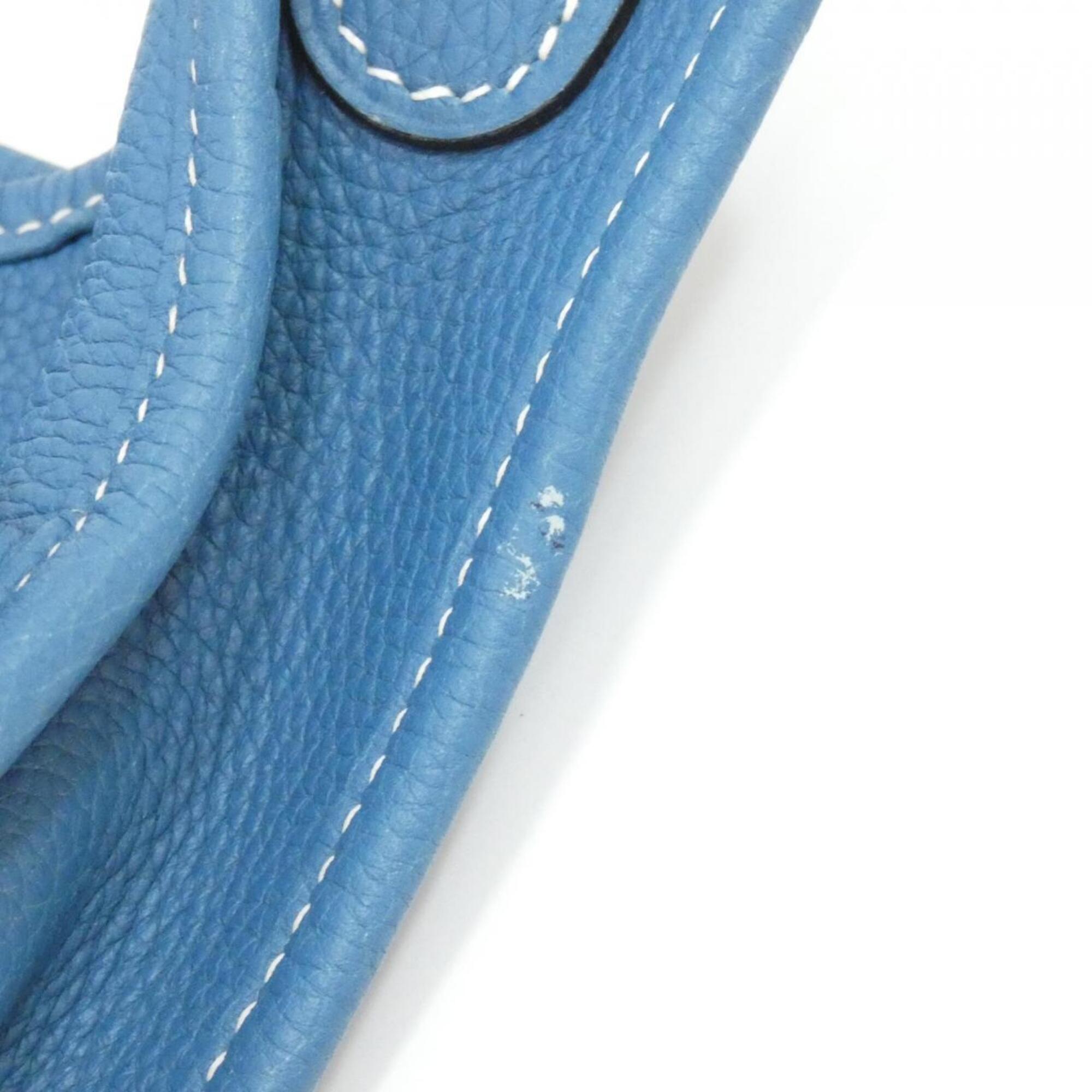 Hermes Blue Blue Jean Taurillon Clemence Leather Shoulder Bag (Pre-Owned)