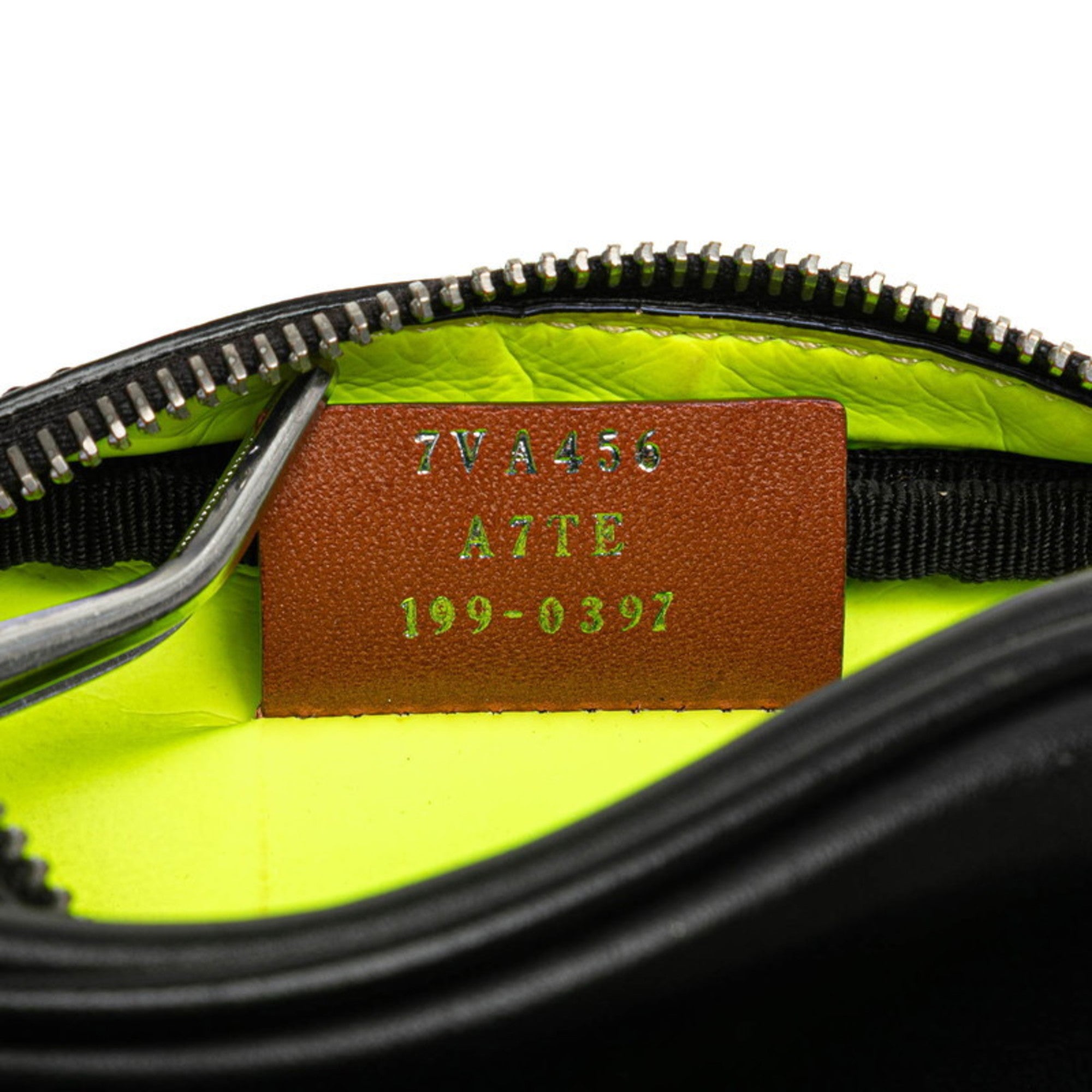 Fendi Black Yellow Leather Shoulder Bag (Pre-Owned)