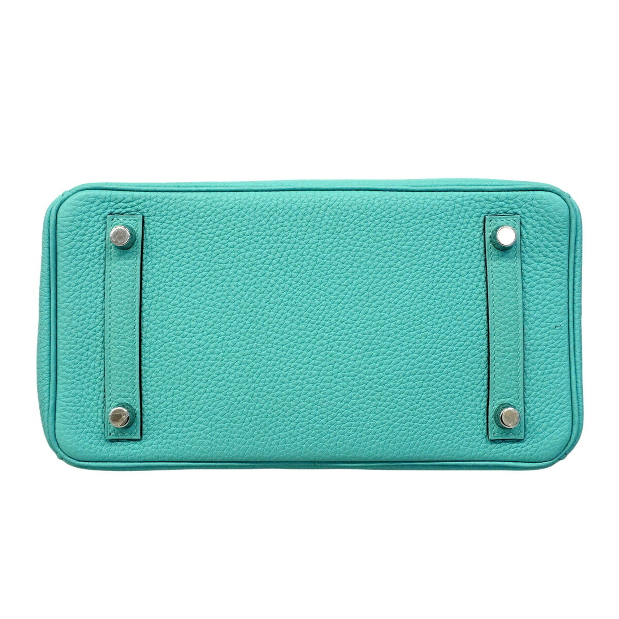 Hermes Blue Atoll Togo Leather Handbag (Pre-Owned)